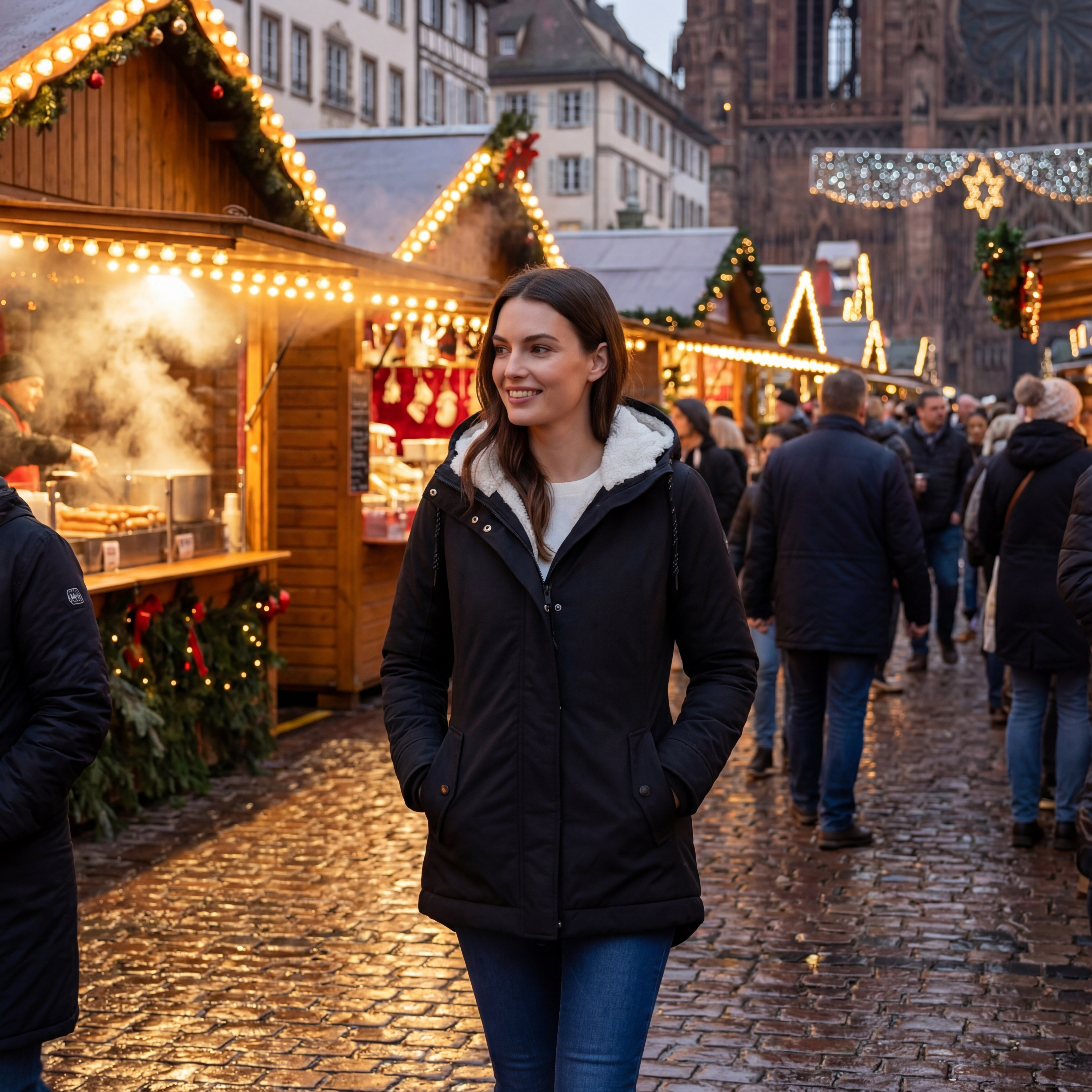 Havholm | Dame Lang Vandtæt Vinterfrakke med Fleecefor