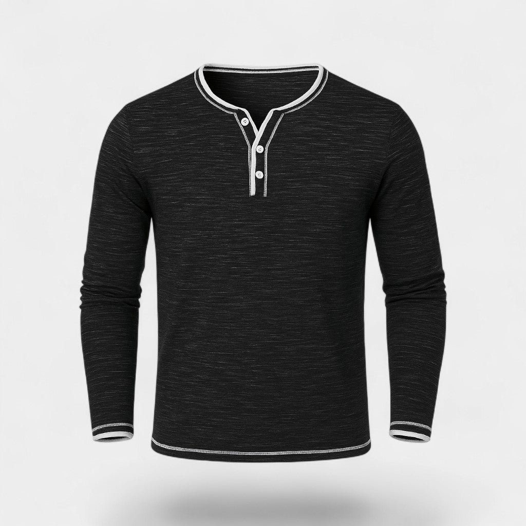 Havholm | Herre Henley T-shirt i Strækbomuld