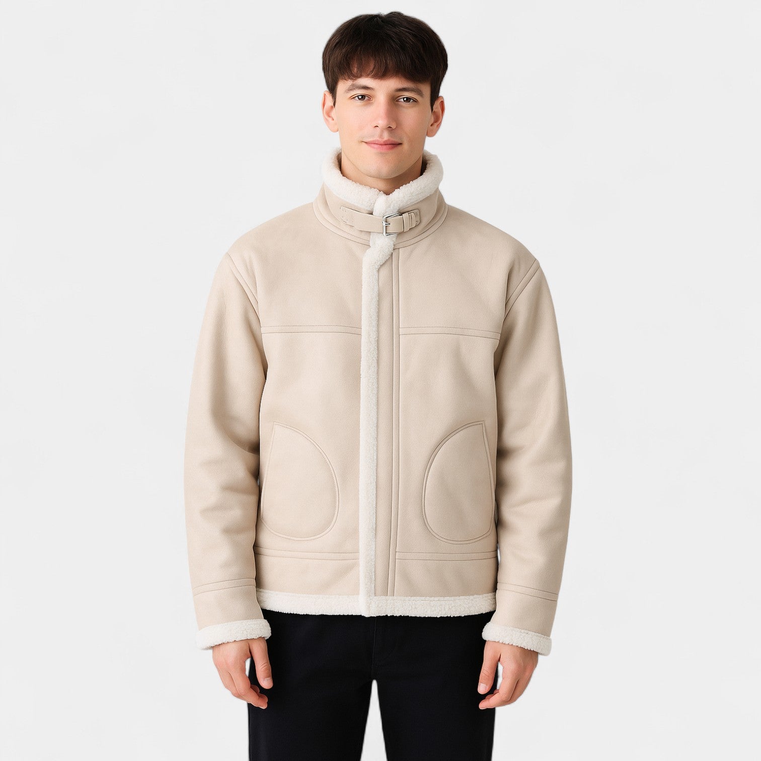 Havholm | Herre vinterjakke med fleecefor og opretstående krave