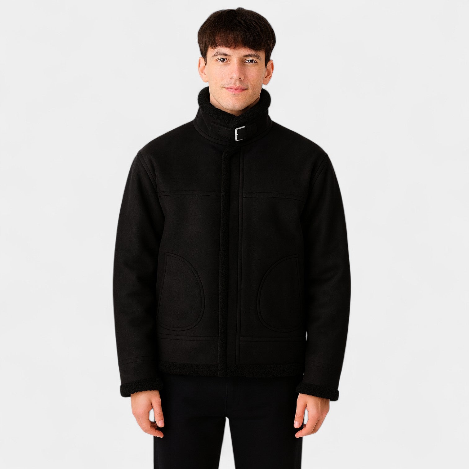 Havholm | Herre vinterjakke med fleecefor og opretstående krave