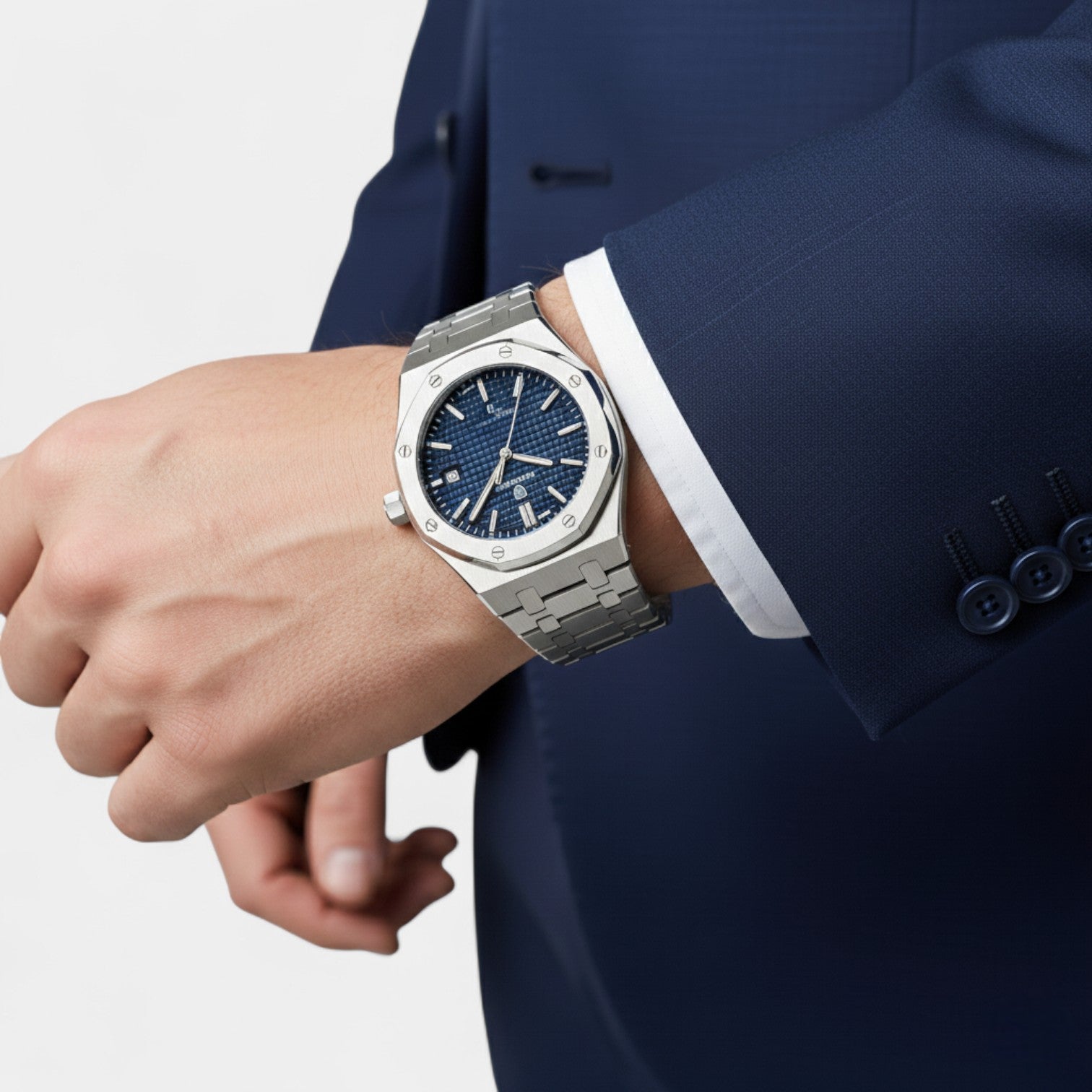 Havholm | Herreur i Sølvfarvet Rustfrit Stål – Lysende Quartz, Vandafvisende 42 mm