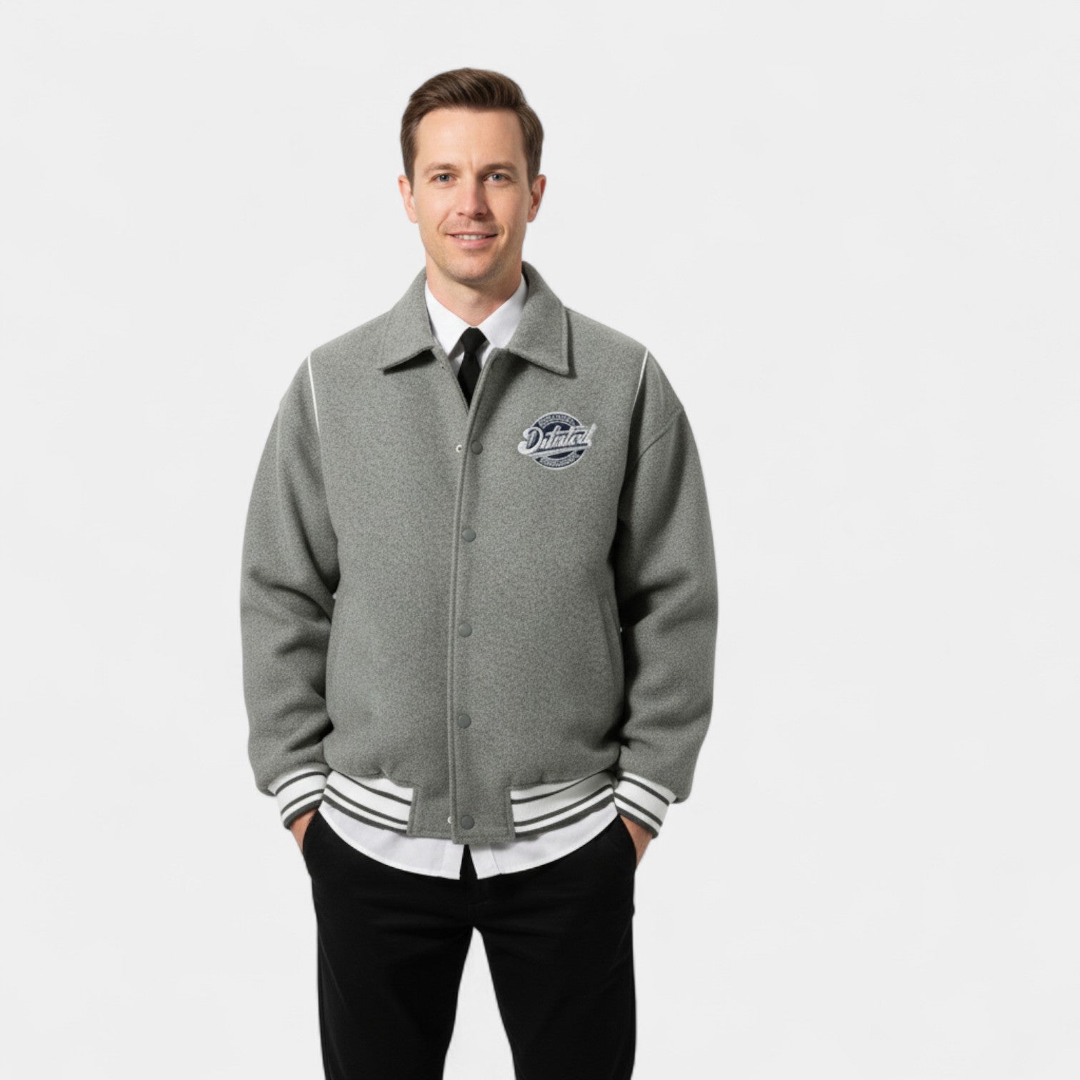 Havholm | Herre Varsityjakke med Vintage Patchwork