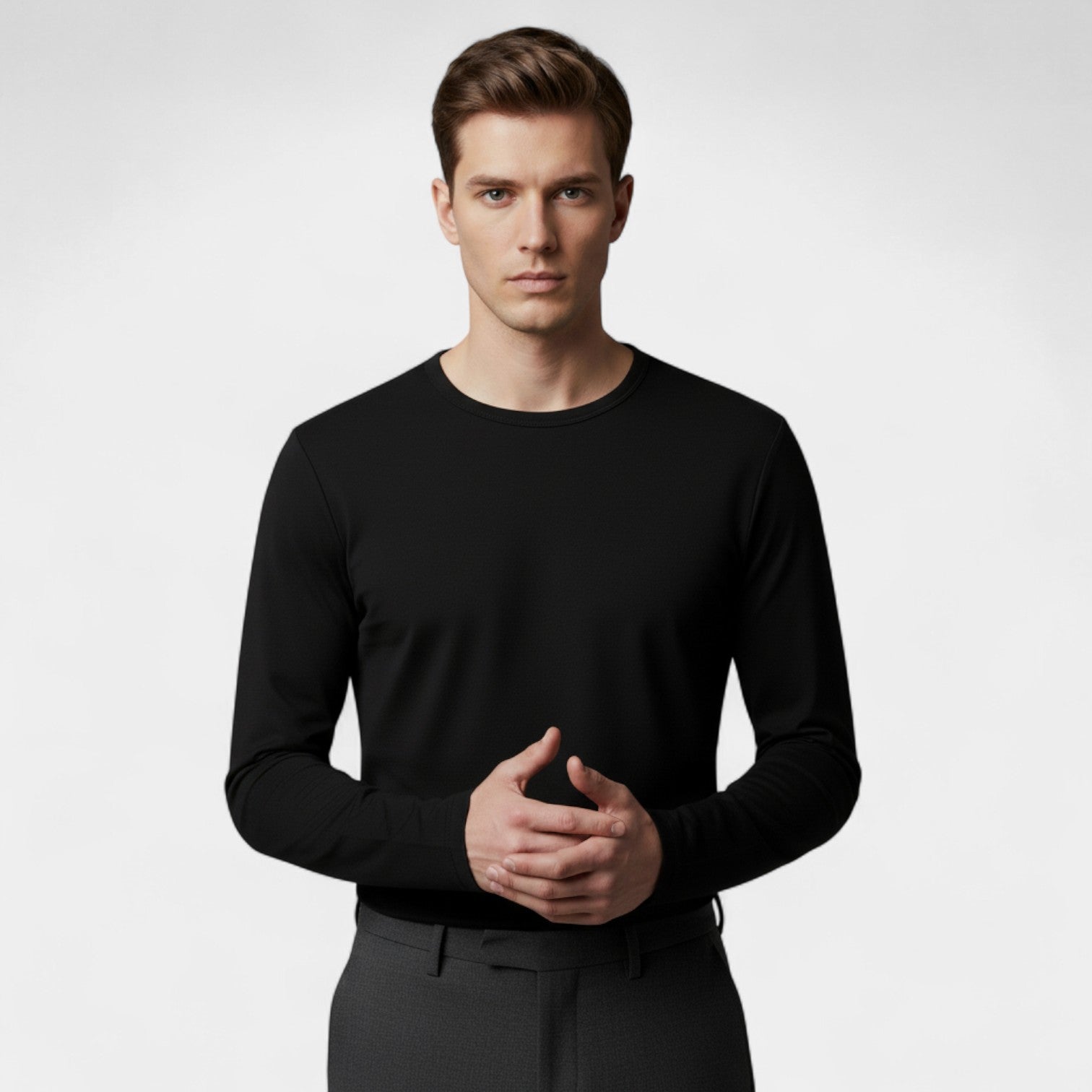 Havholm | Termo-baselayer til mænd – Ensfarvet rund hals 3-pak