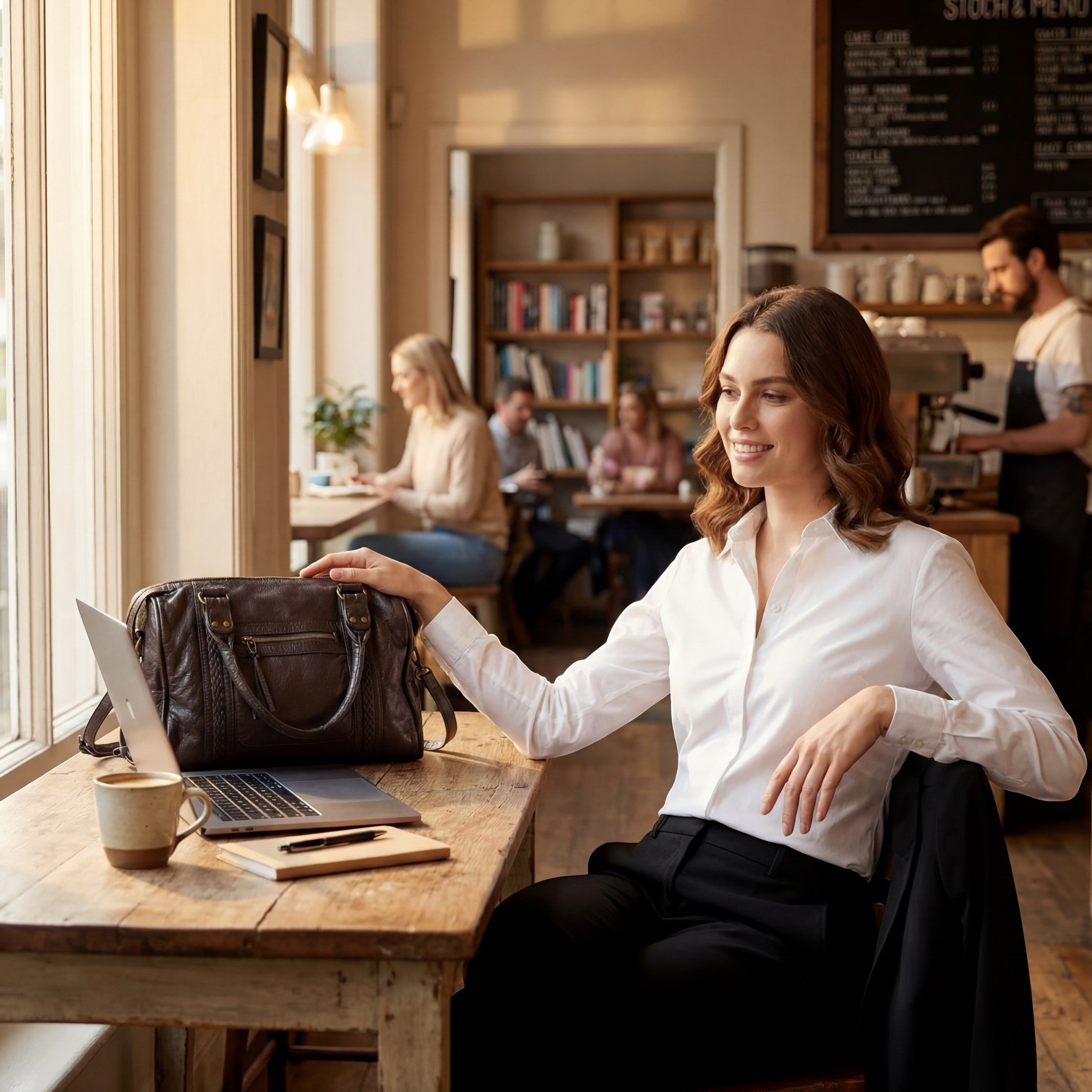 Havholm | Dame Retro Skuldertaske i Læder