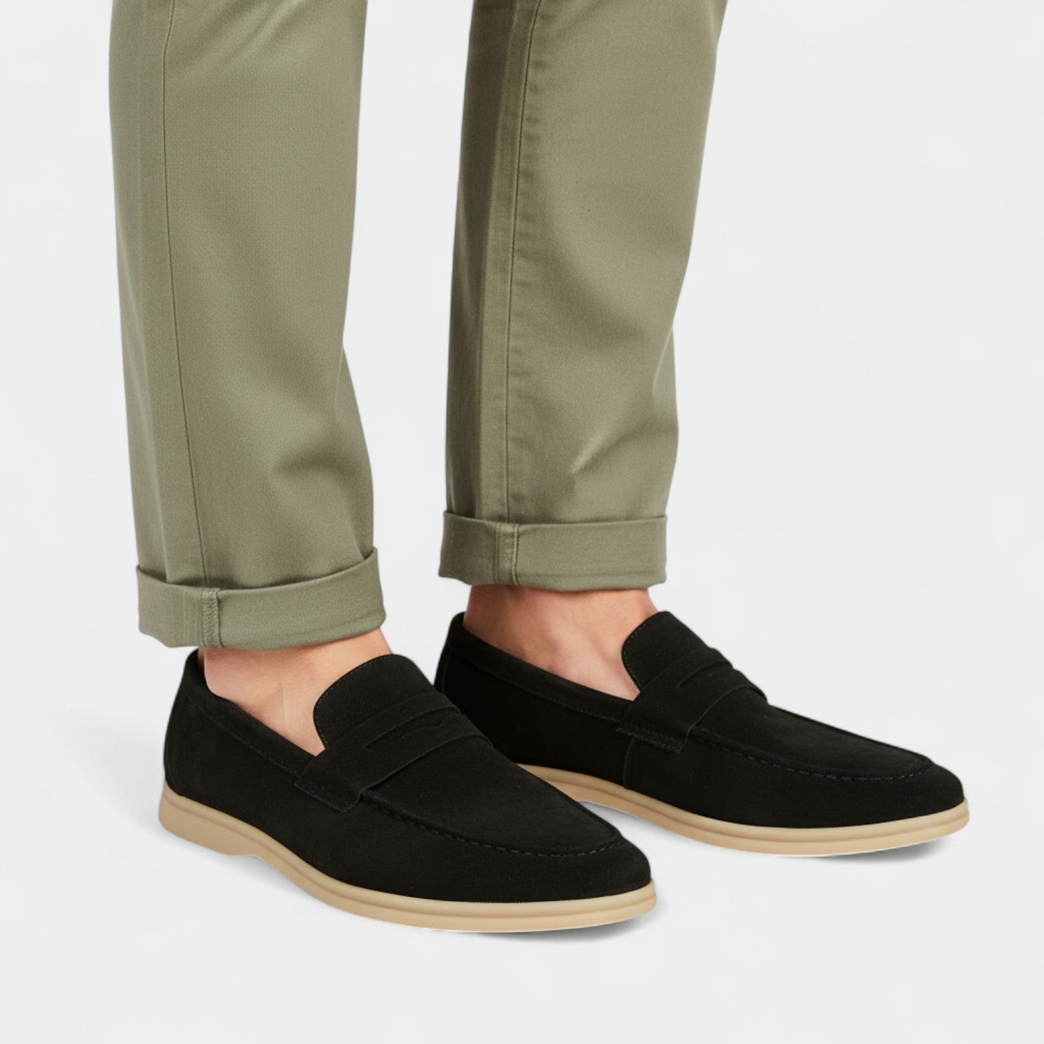 Havholm | Herre ruskinds loafers med slip-on design