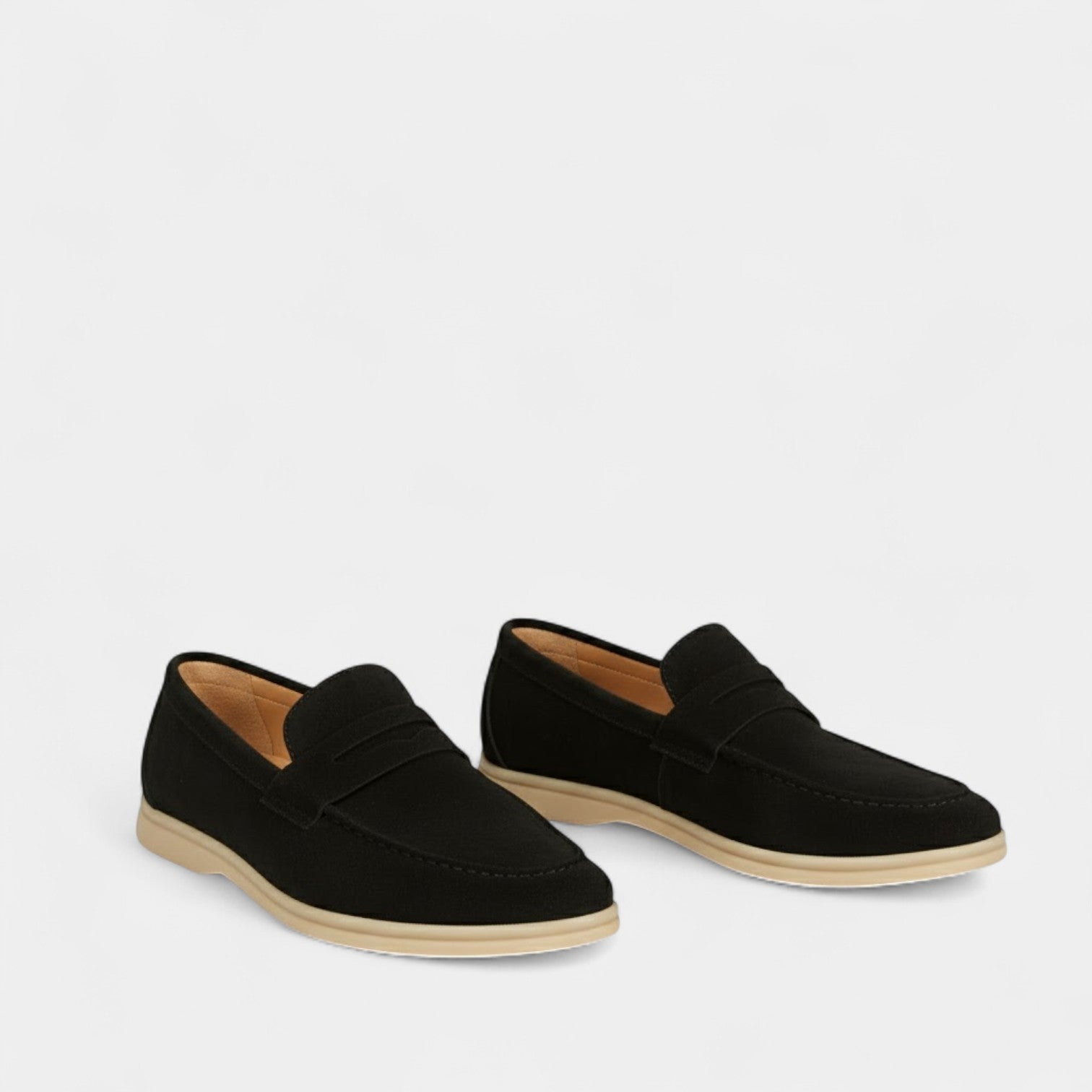 Havholm | Herre ruskinds loafers med slip-on design
