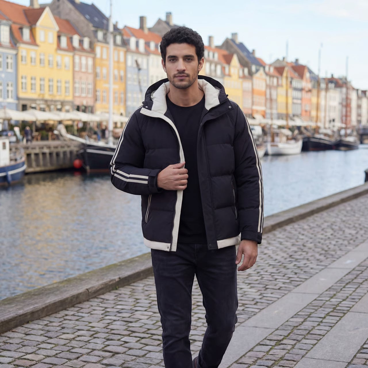 Havholm | Glat Polstret Vinterjakke til Mænd