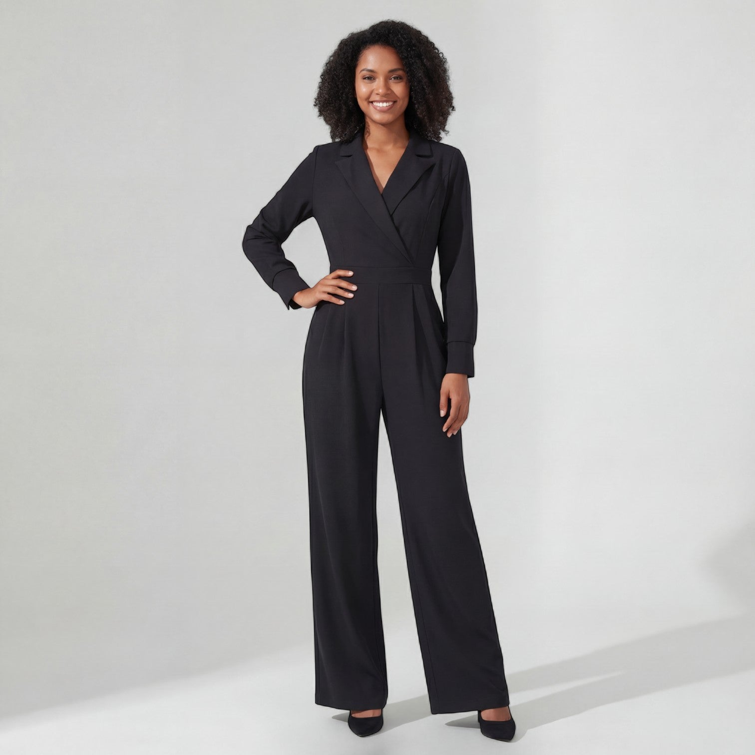 Havholm | Vævet skræddersyet jumpsuit med brede ben til kvinder