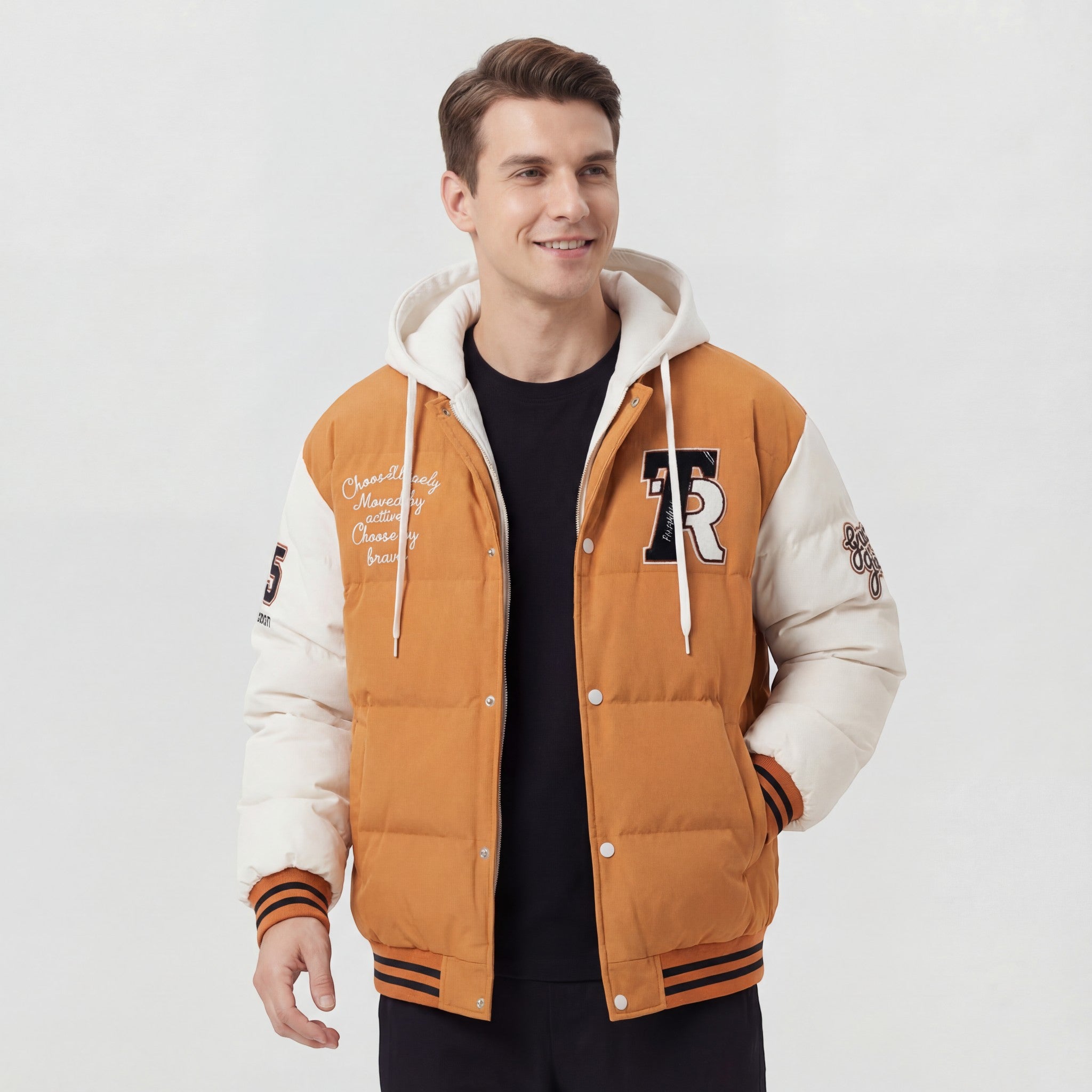 Havholm | Vinter Polstret Pufferjakke med Hætte til Mænd