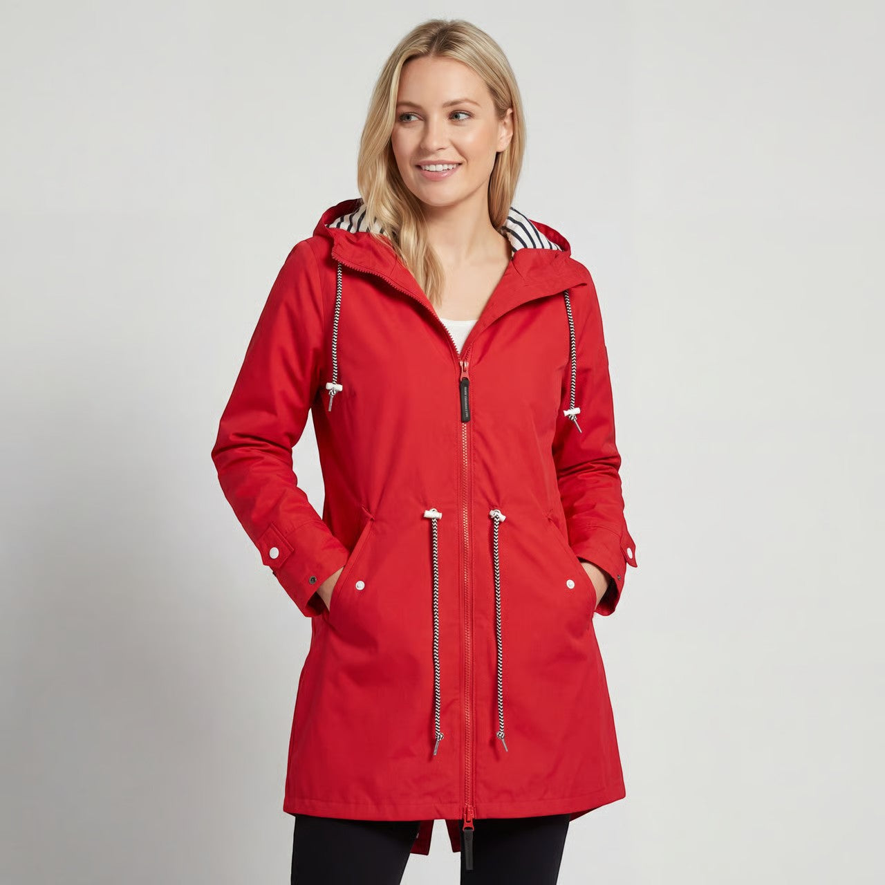 Havholm | Vævet vandtæt regnjakke med hætte til kvinder