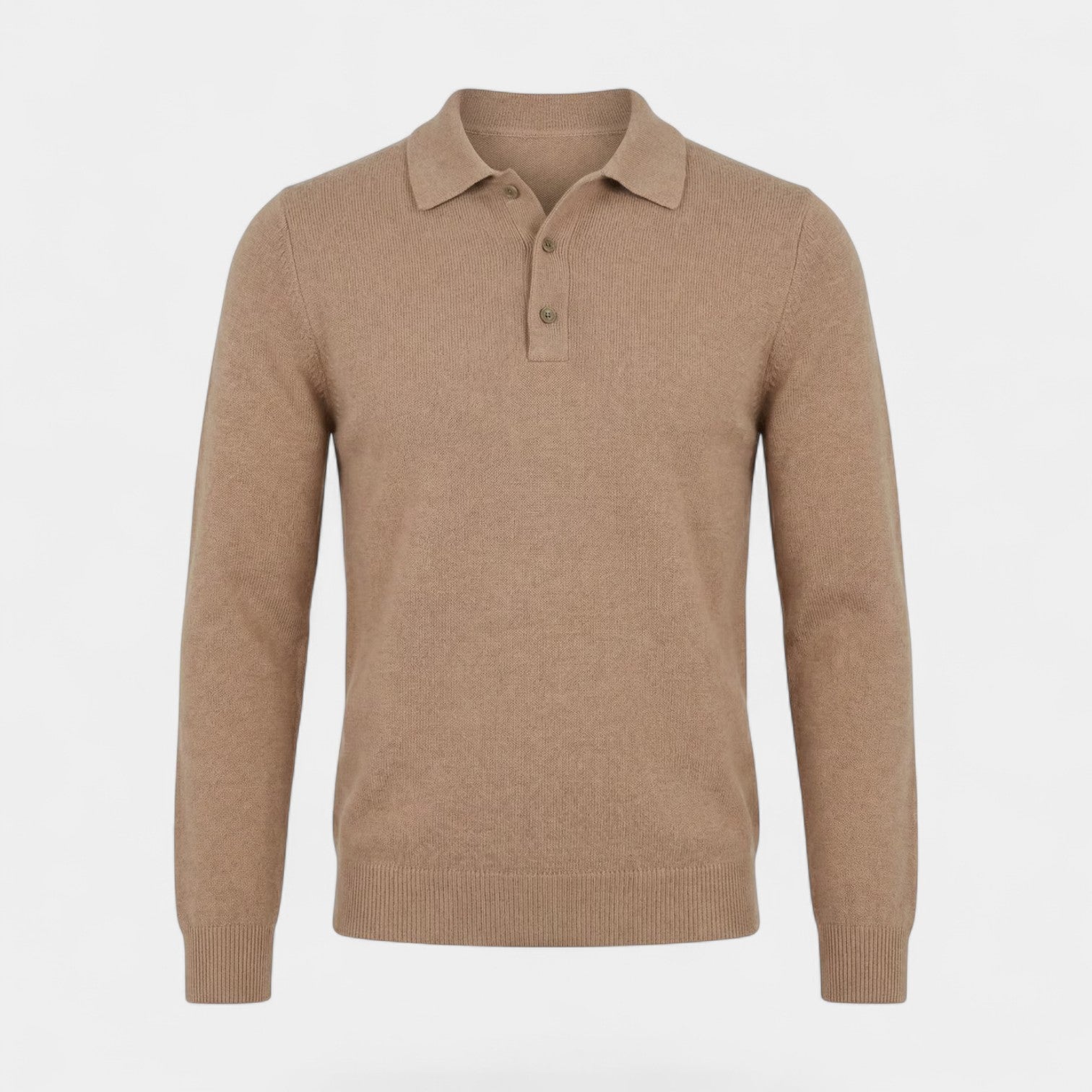 Havholm | Herre Strikket Langærmet Poloshirt