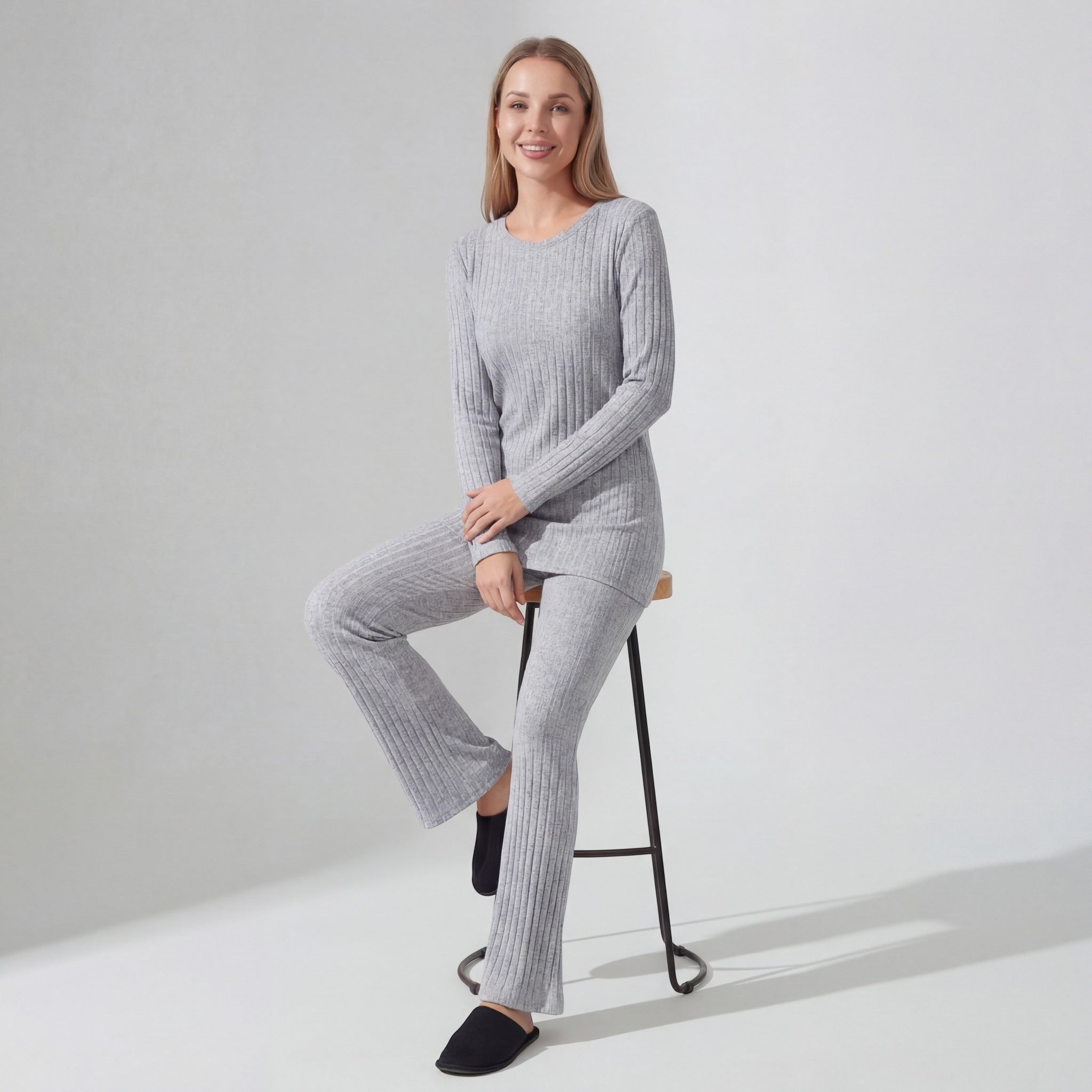 Havholm | Ribstrikket Todelt Sæt til Kvinder