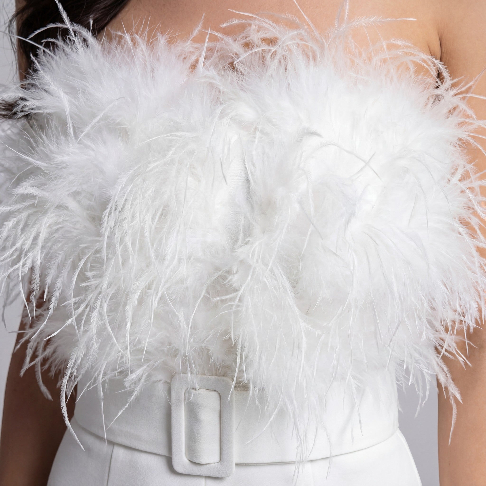 Havholm | Stropløs Jumpsuit med Fjerkant til Kvinder