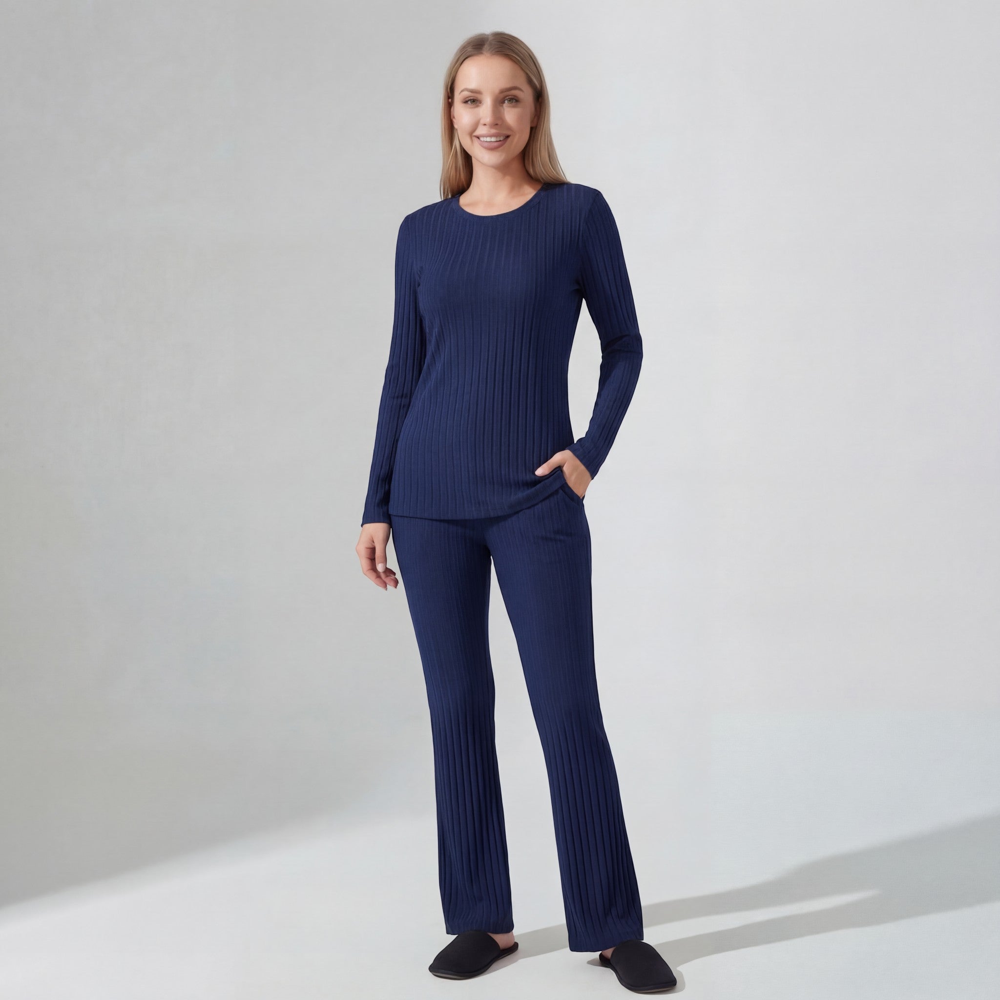 Havholm | Ribstrikket Todelt Sæt til Kvinder