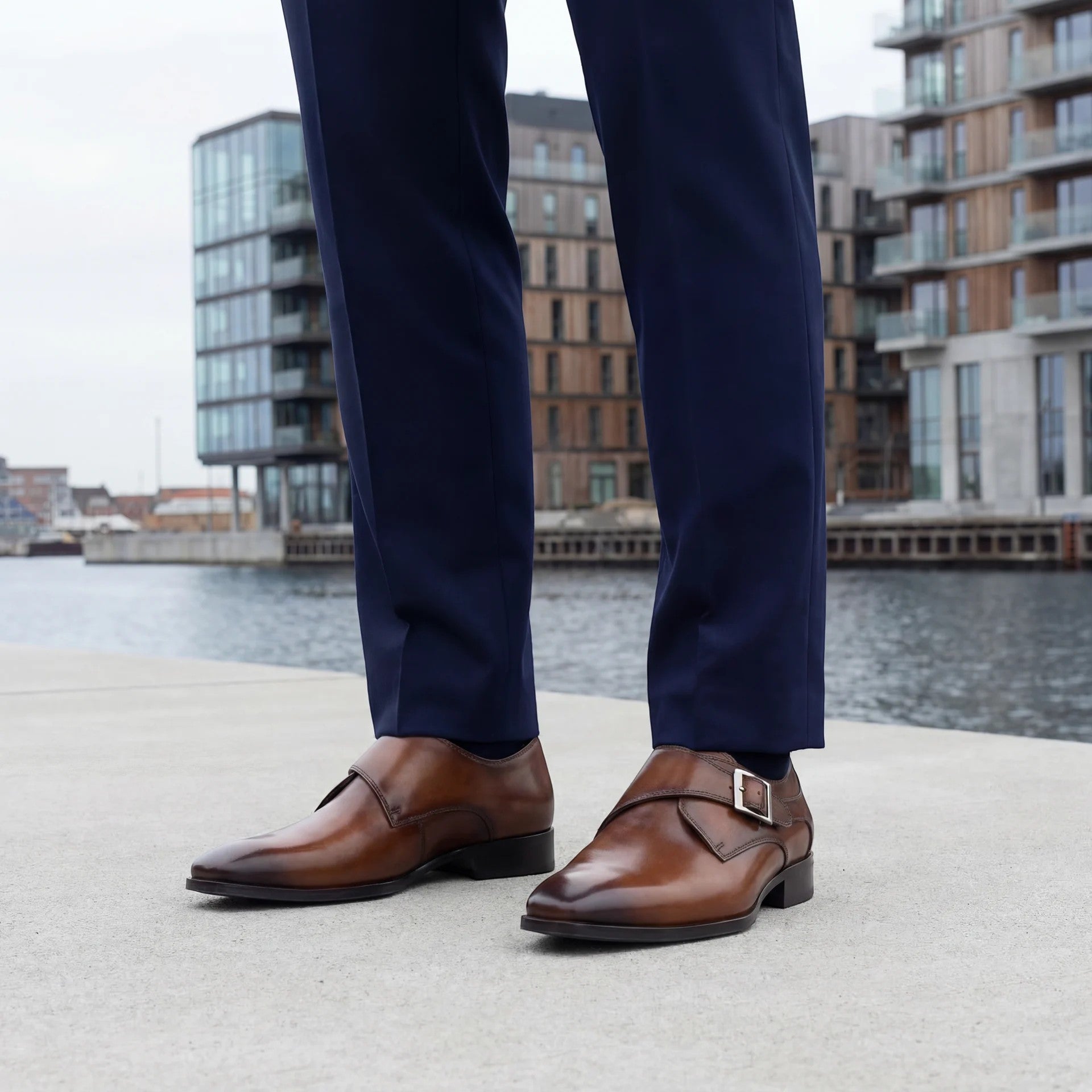 Havholm | Formelle Lædersko med Firkantet Tå til Mænd