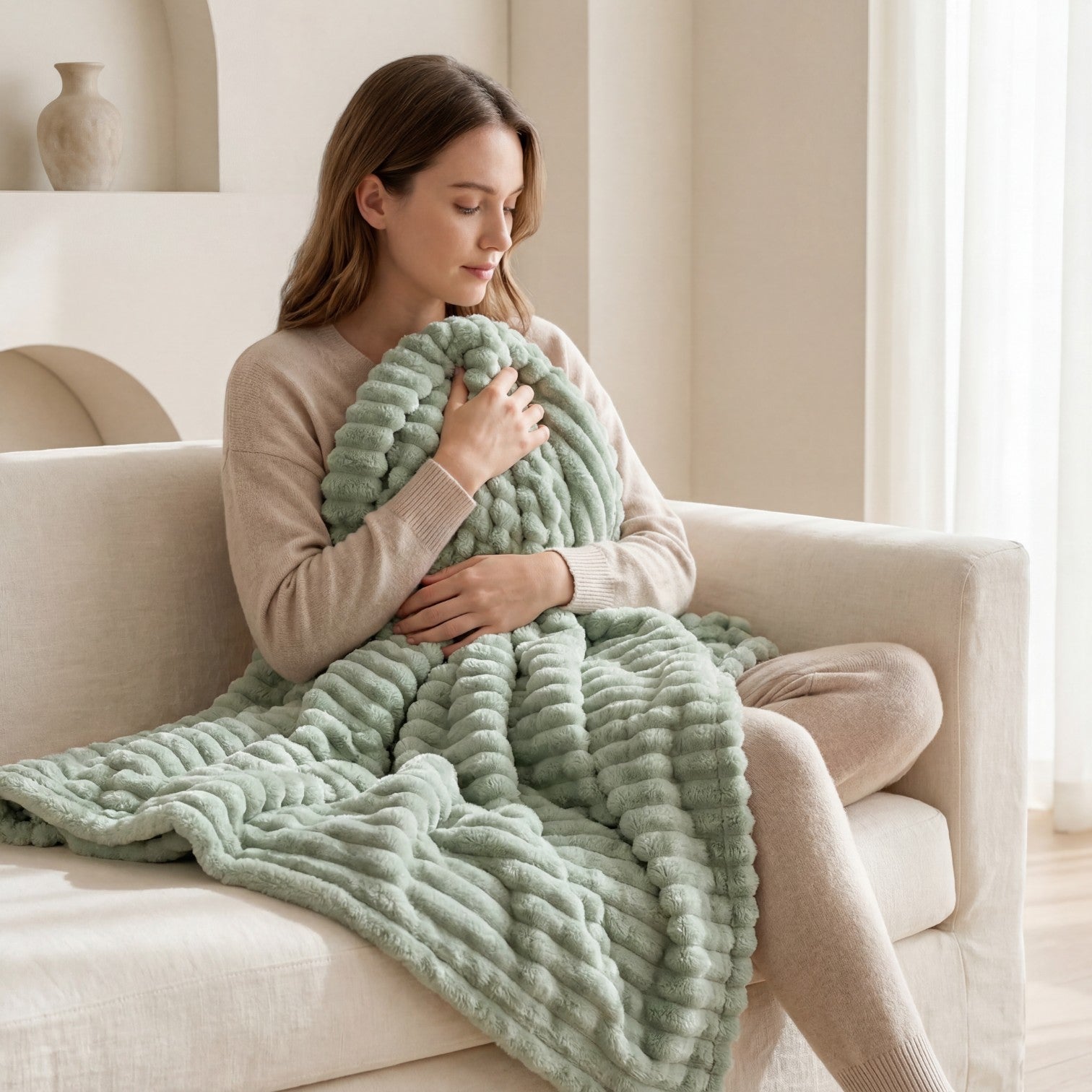 Havholm | Blødt, fluffy plaid til kvinder