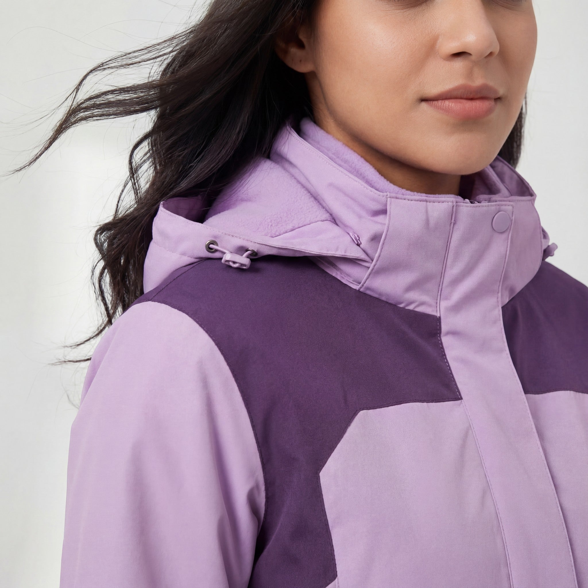 Havholm | Vandtæt og Vindtæt 3-i-1 Jakke med Hætte og Fleecefor til Kvinder