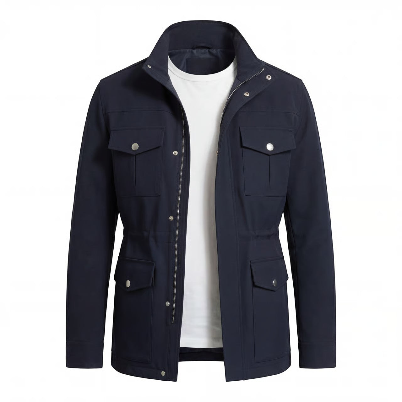 Havholm | Herre Vintage Jakke i Bomuldsblanding med Ståkrave