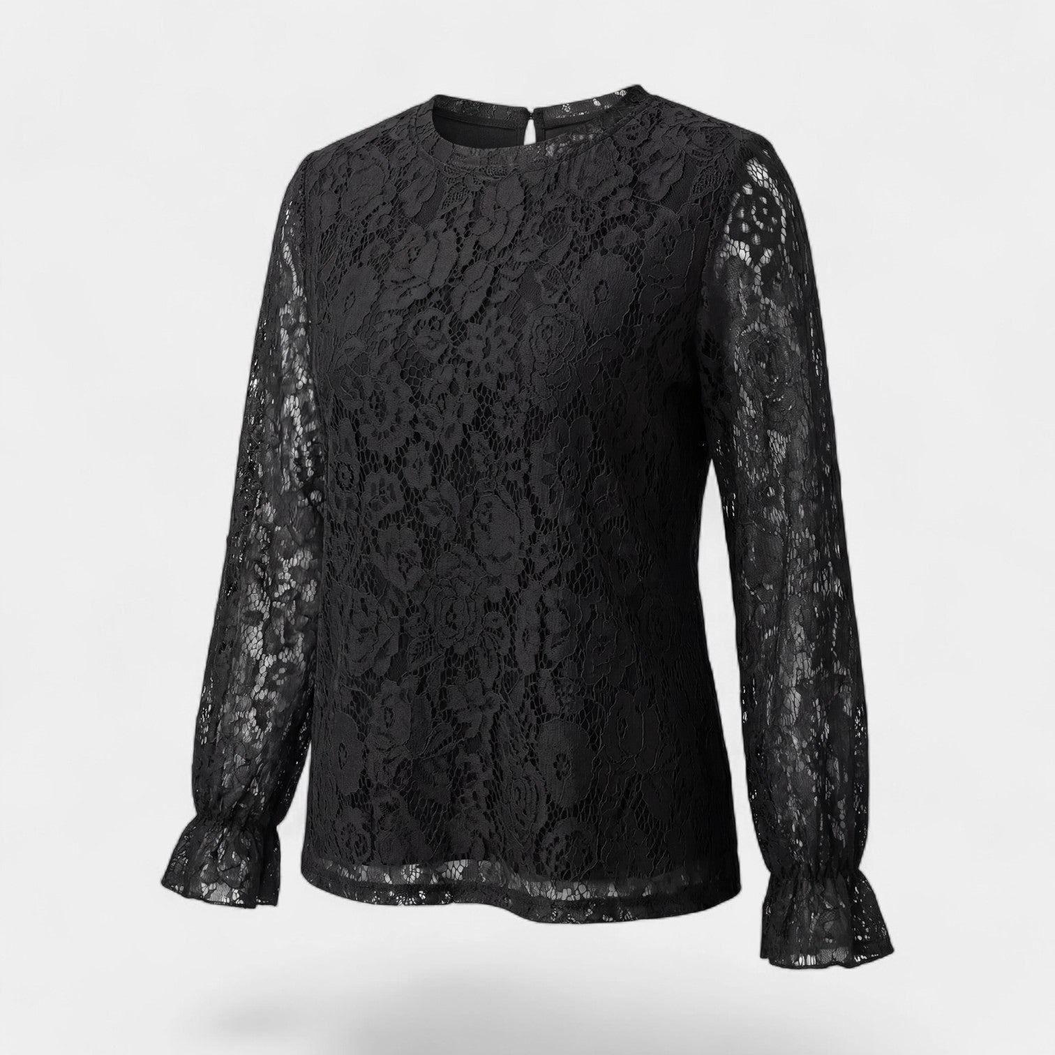 Havholm | Afslappet langærmet blondebluse til kvinder