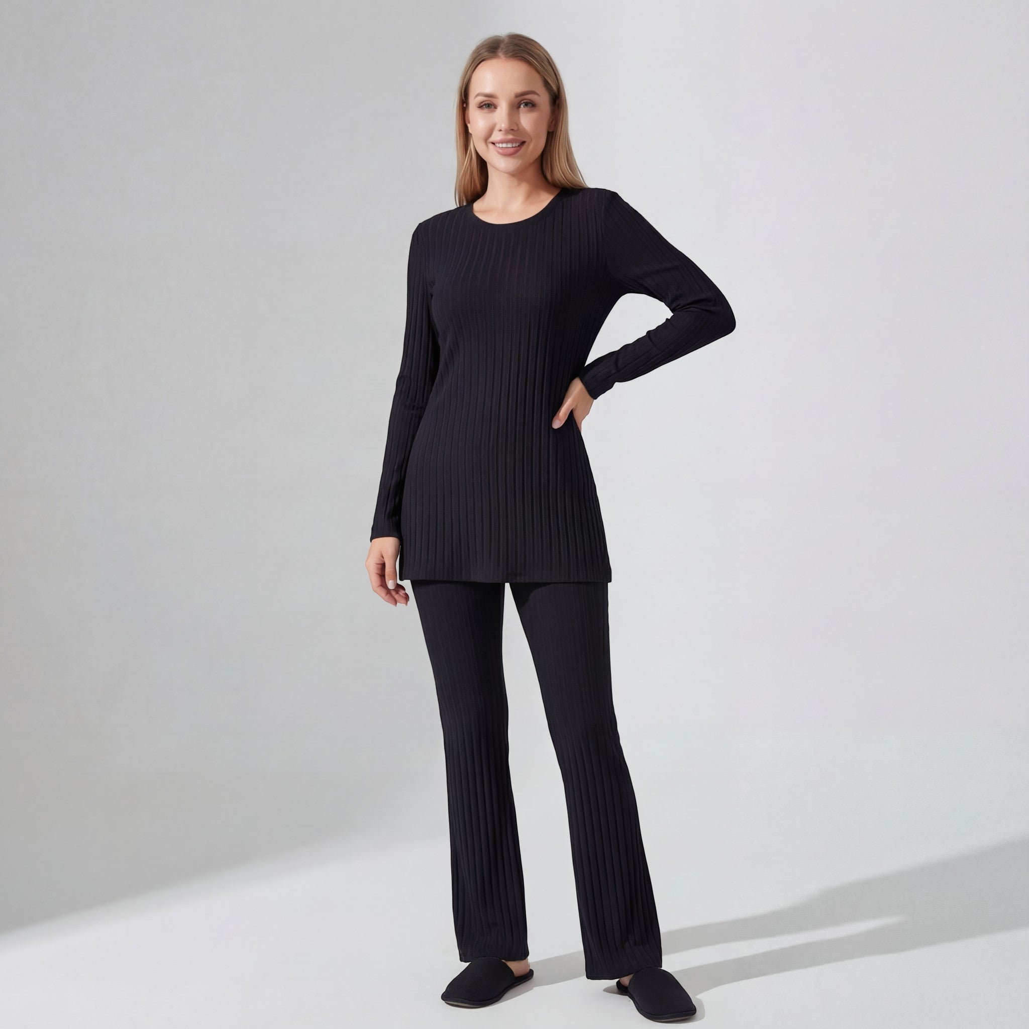 Havholm | Ribstrikket Todelt Sæt til Kvinder