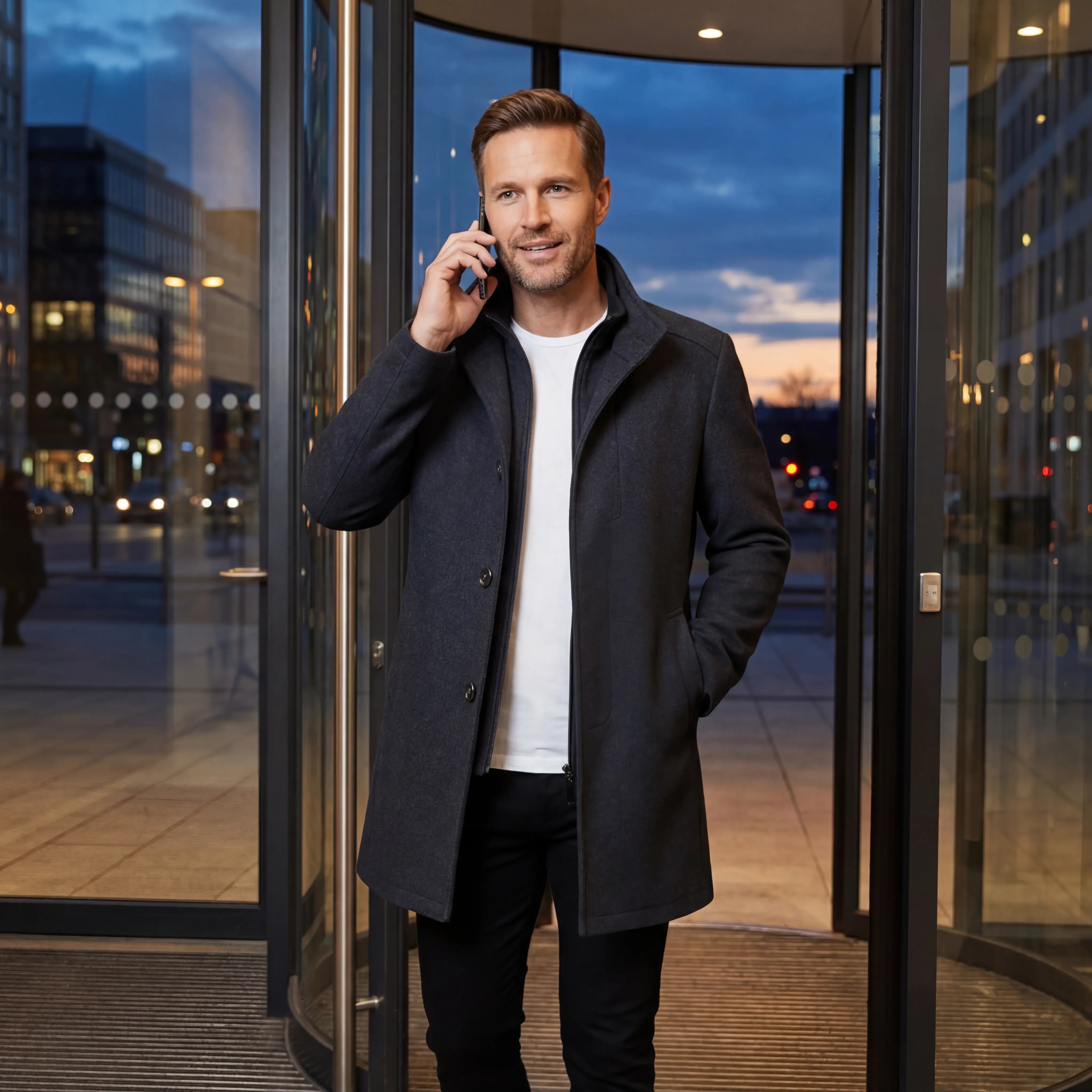 Havholm | Herre Uldfrakke – Mellemlang med Dobbelt Krave