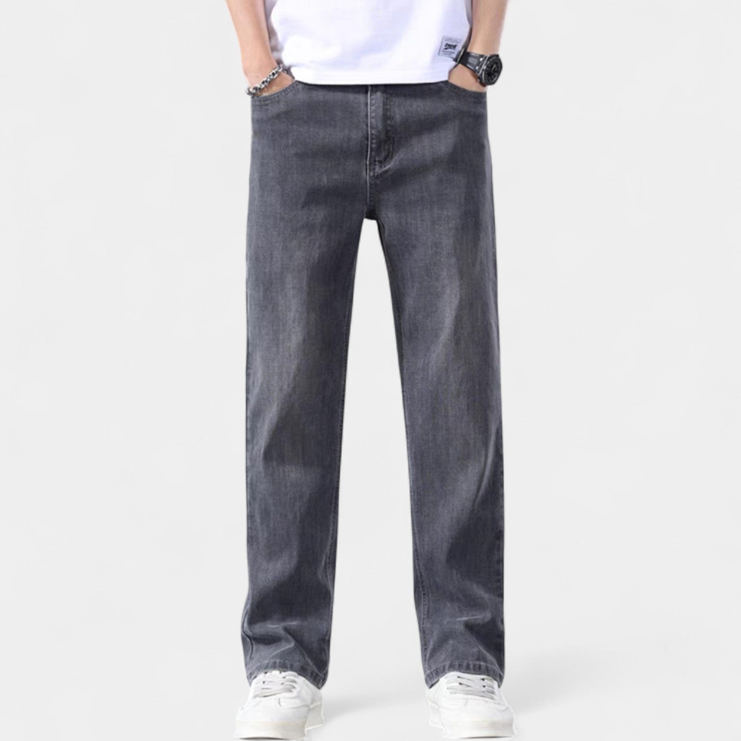 Havholm | Herre Jeans i Bomuldsdenim med Lige Ben