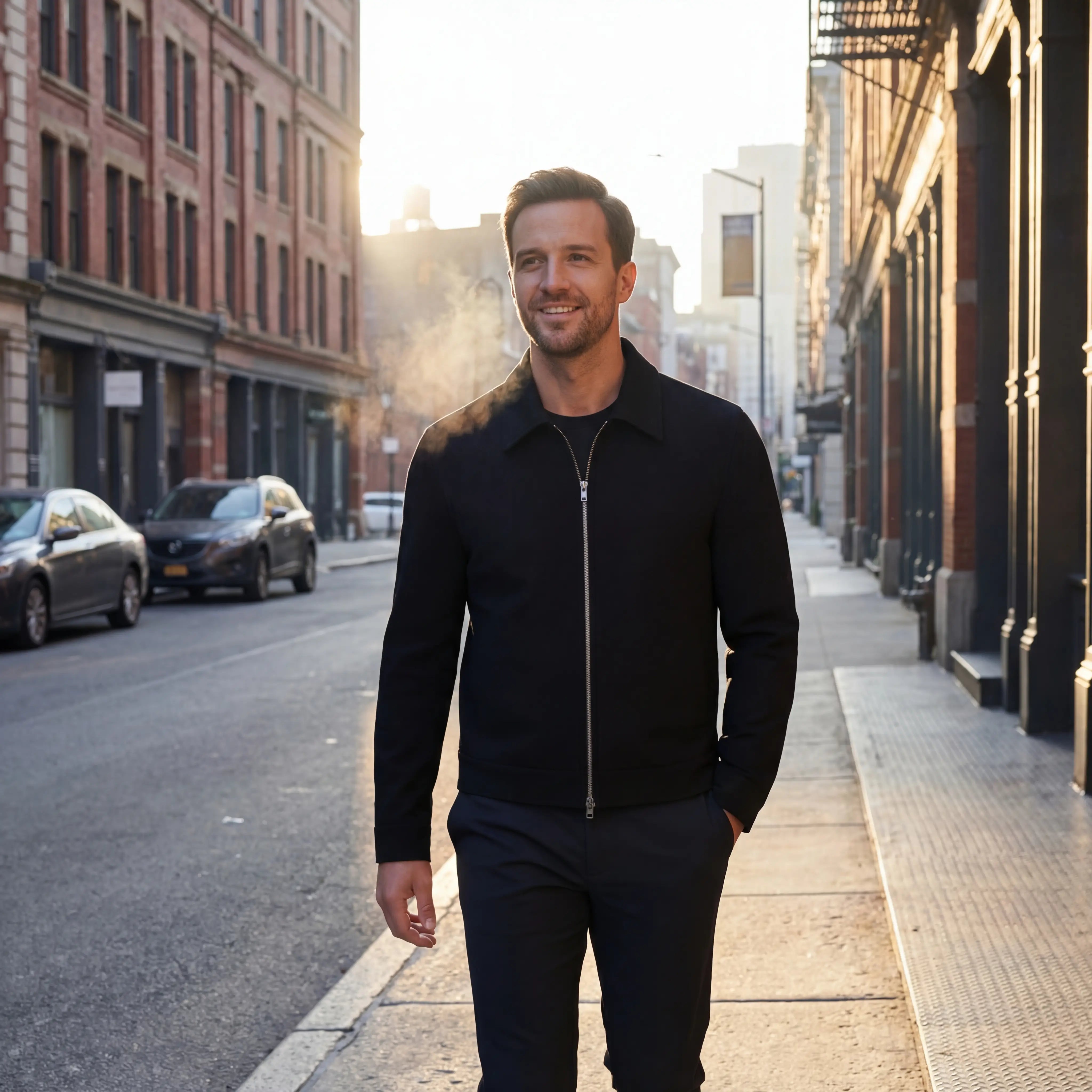 Havholm | Herre Kort Ruskindsjakke, Afslappet Pasform