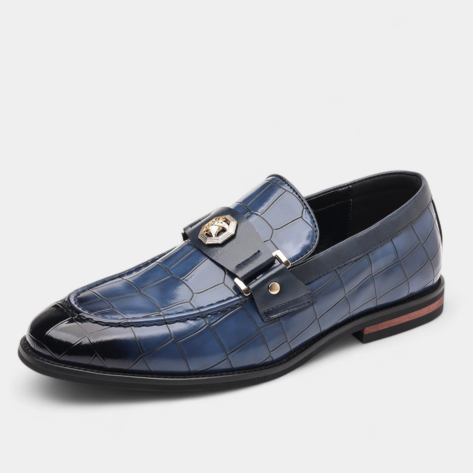 Havholm | Herre Slip-On Loafers i Læder med Ternet Mønster