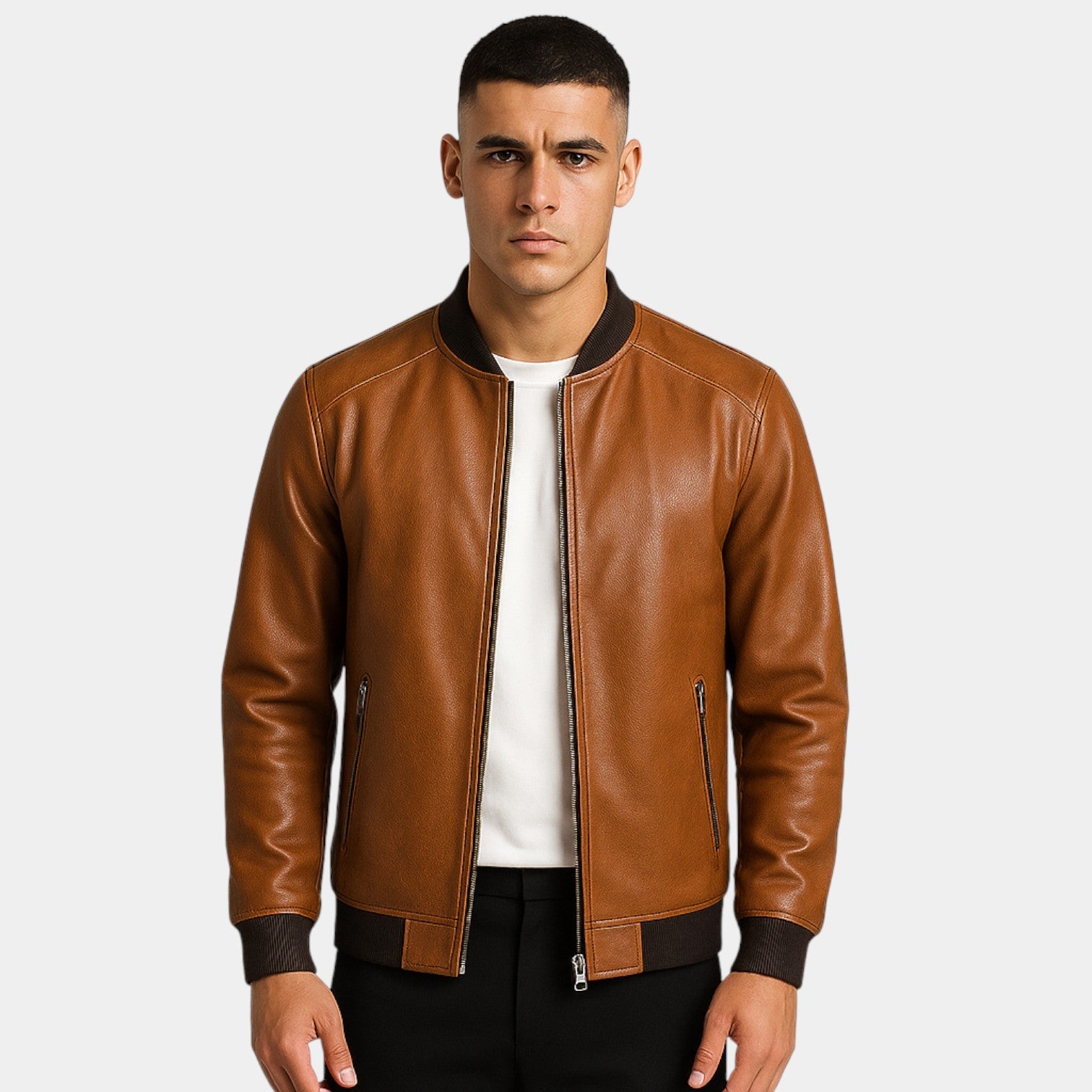 Havholm | Herre Minimalistisk Læderjakke