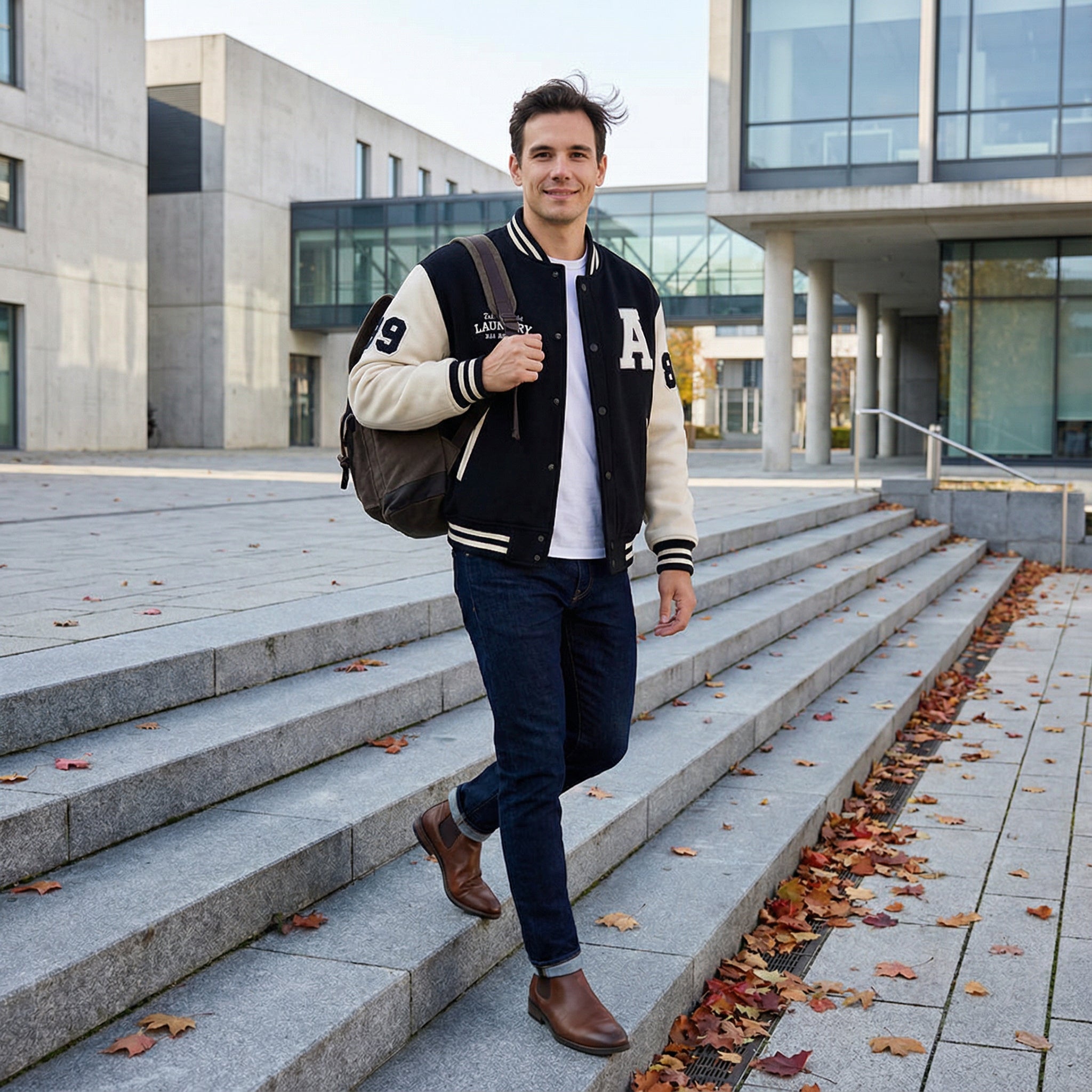 Havholm | Herre Varsity Jakke i Cashmereblanding