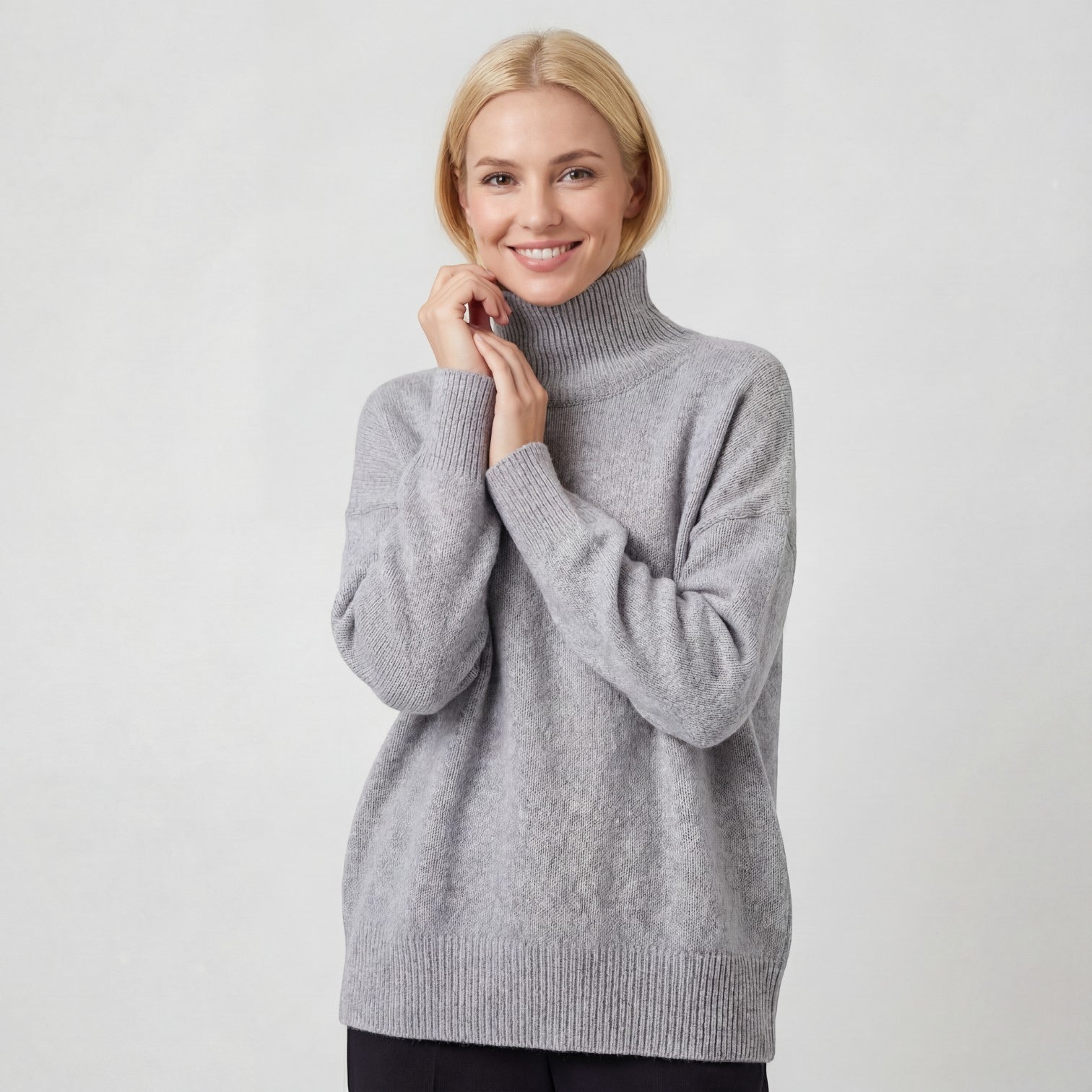 Havholm | Strikket rullekravetrøje i akryl til kvinder