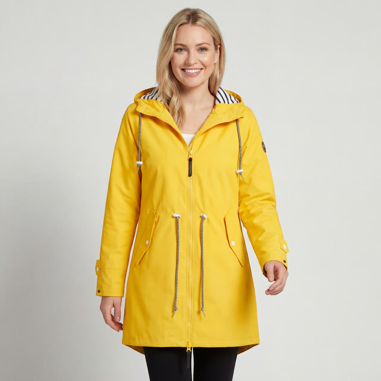 Havholm | Vævet vandtæt regnjakke med hætte til kvinder