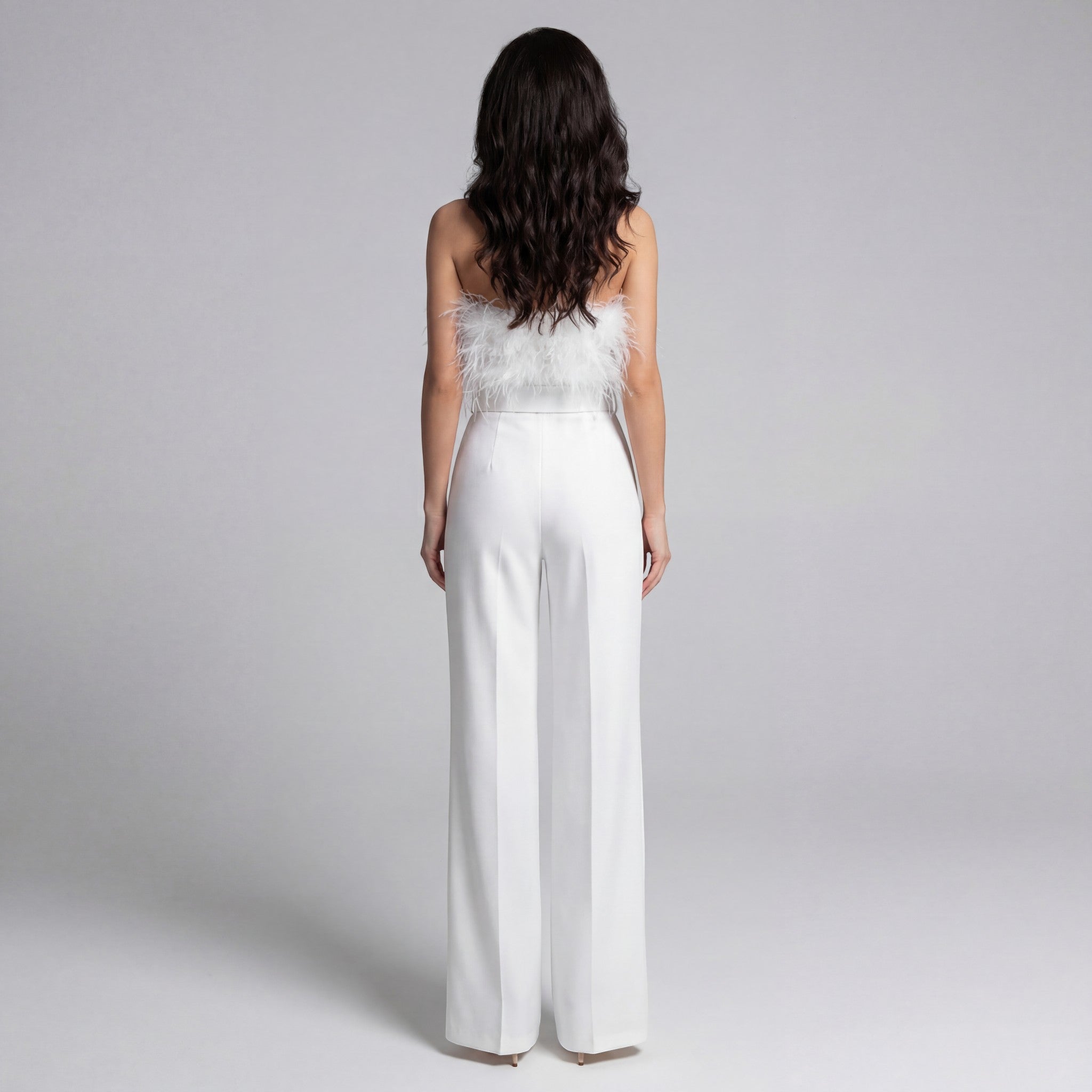 Havholm | Stropløs Jumpsuit med Fjerkant til Kvinder