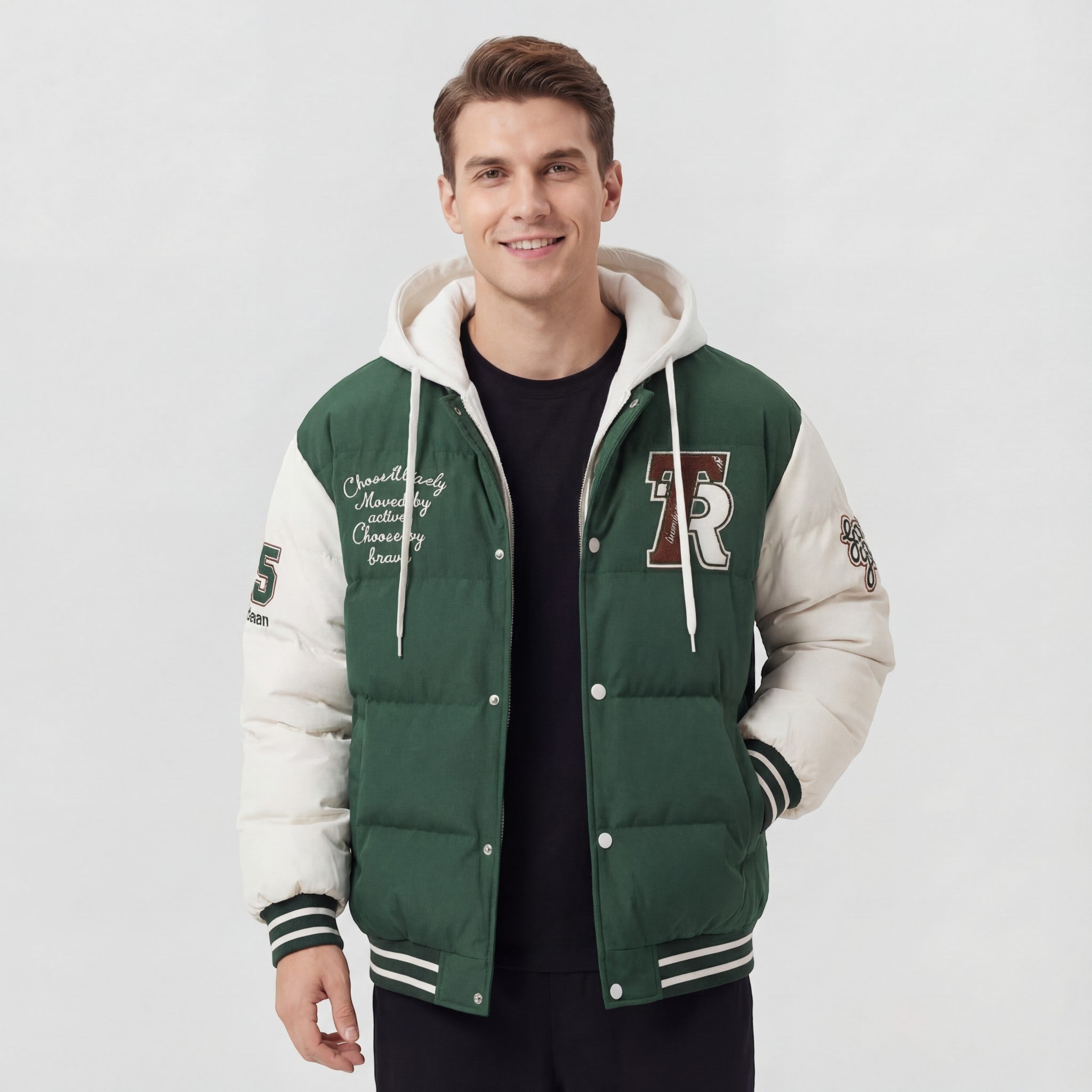 Havholm | Vinter Polstret Pufferjakke med Hætte til Mænd