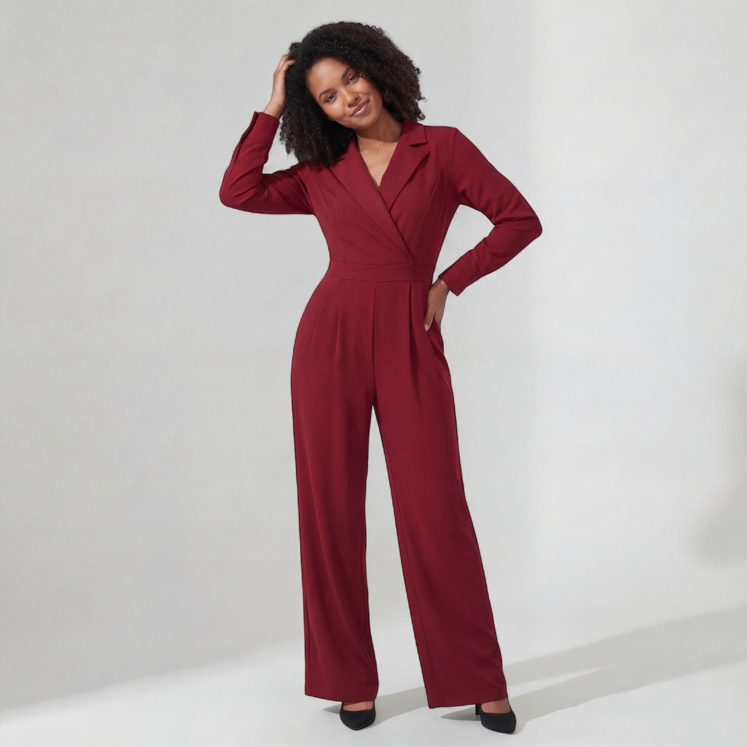 Havholm | Vævet skræddersyet jumpsuit med brede ben til kvinder