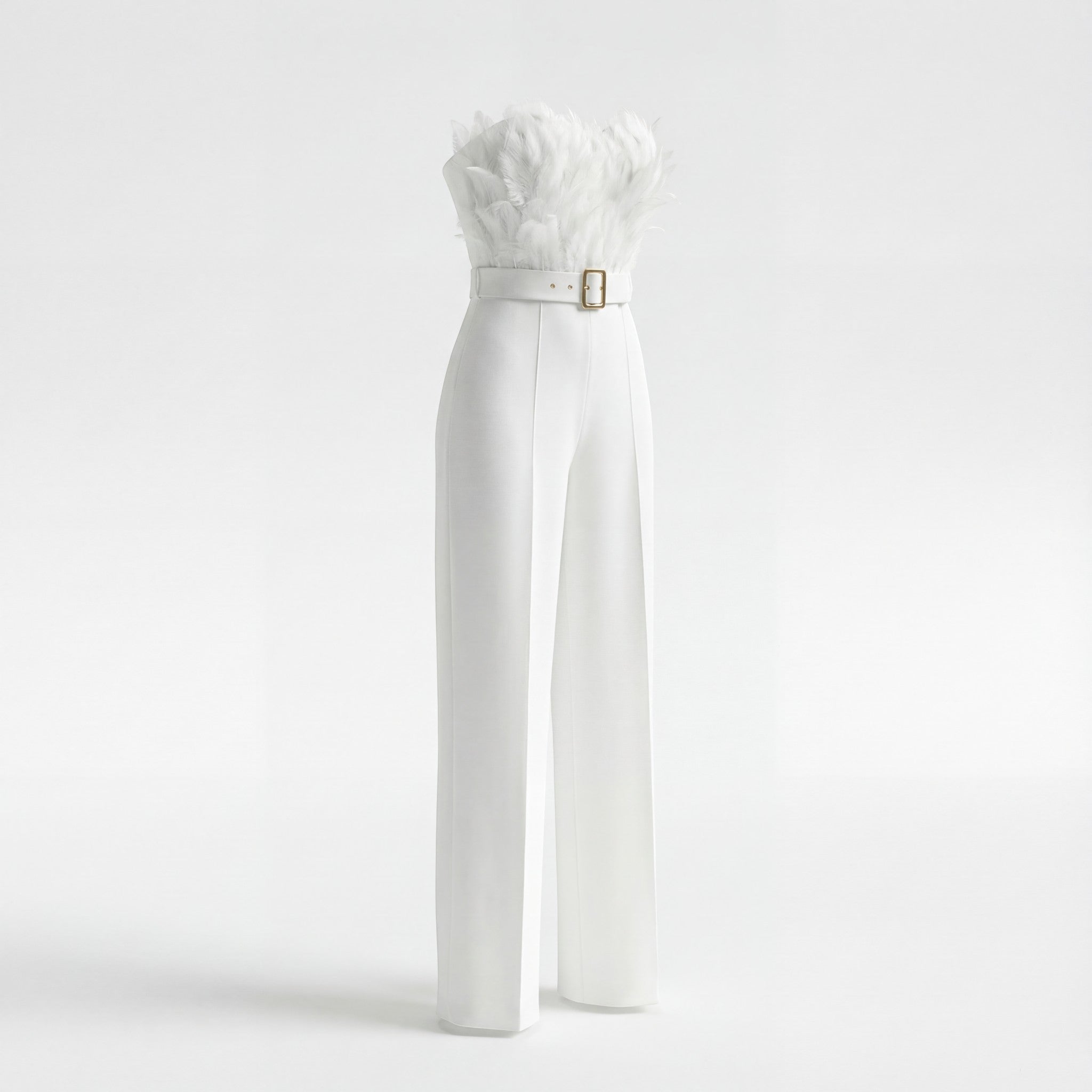 Havholm | Stropløs Jumpsuit med Fjerkant til Kvinder