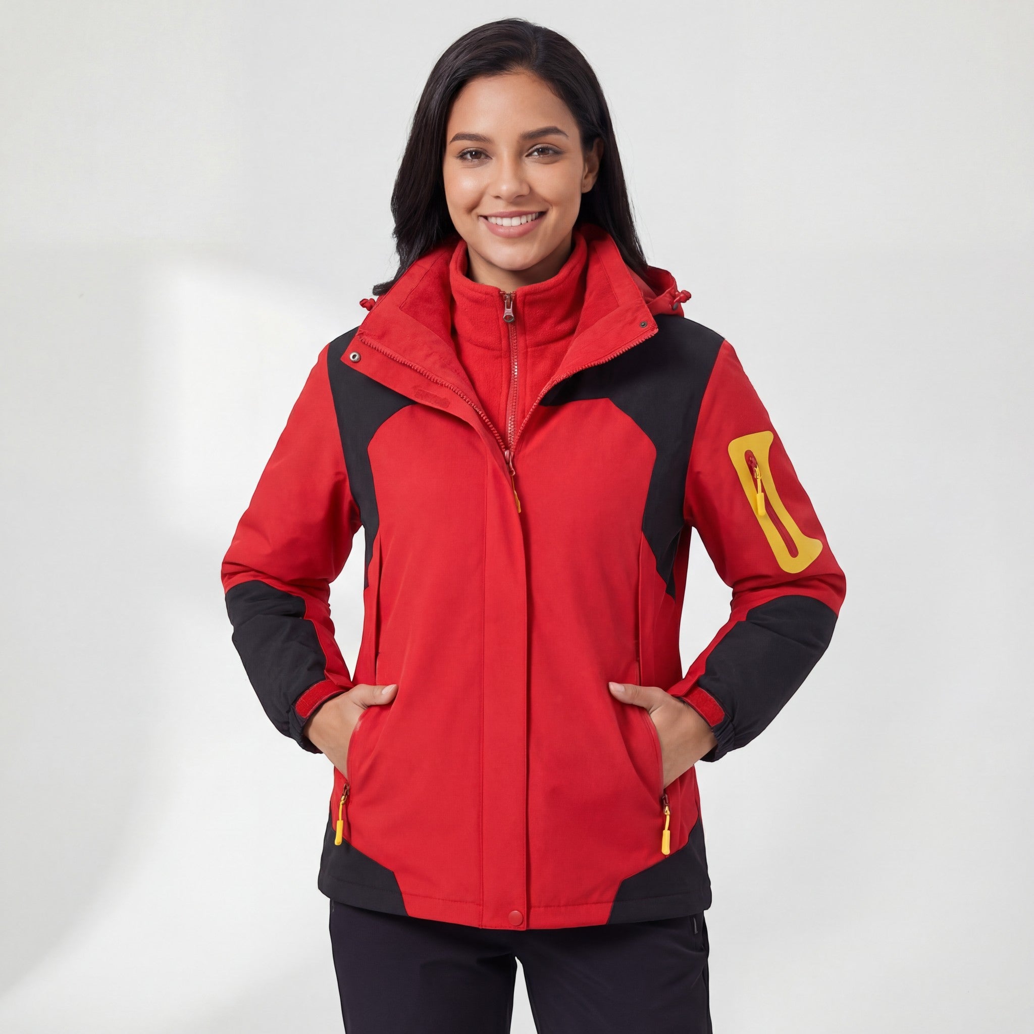 Havholm | Vandtæt og Vindtæt 3-i-1 Jakke med Hætte og Fleecefor til Kvinder