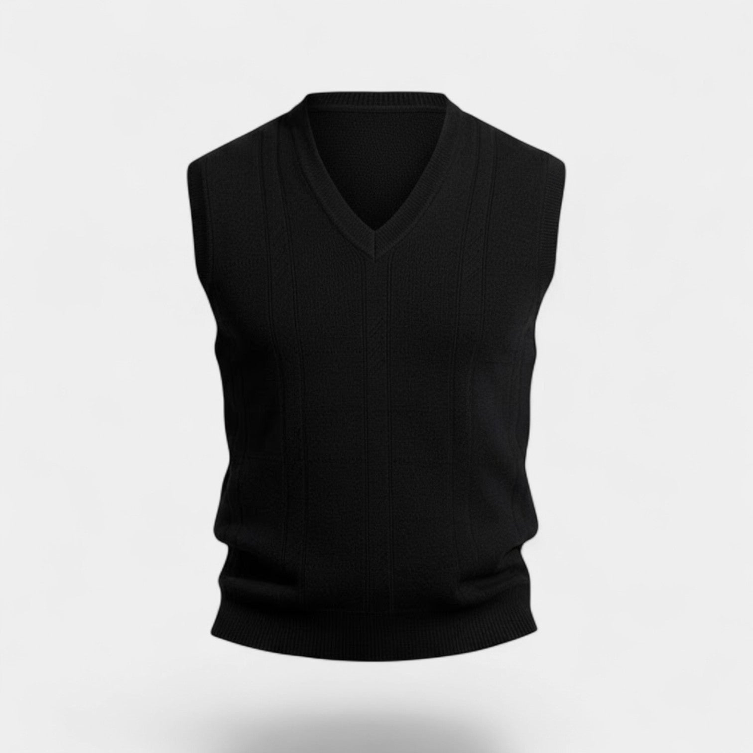 Havholm | Ærmeløs strikvest med V-hals til herrer