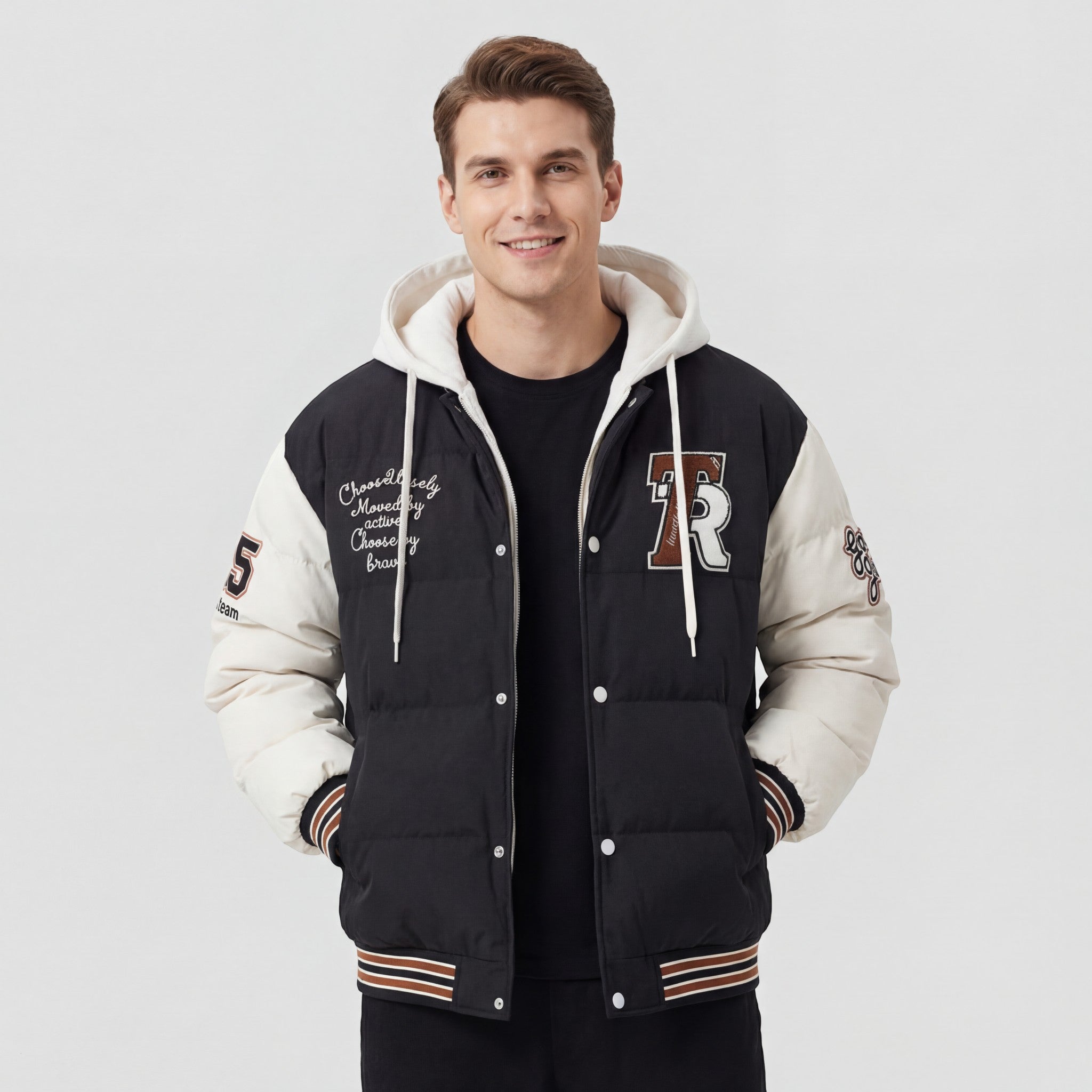 Havholm | Vinter Polstret Pufferjakke med Hætte til Mænd