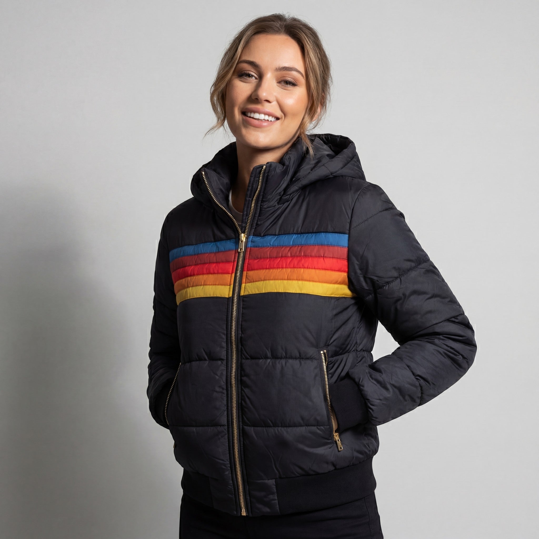 Havholm | Dame Vatteret Jakke med Hætte og Bomuldsfyld