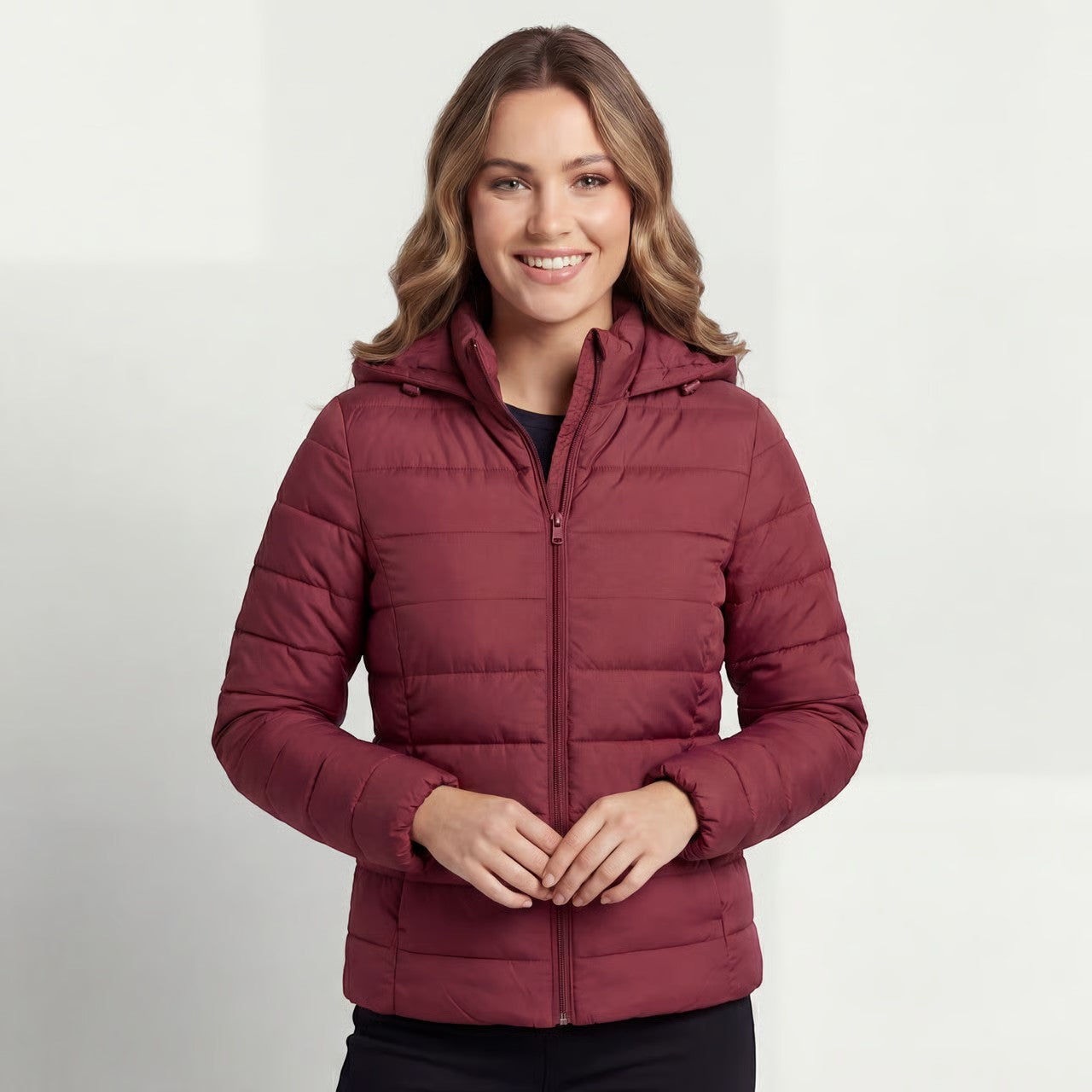 Havholm | Letvægtspolstret jakke i vævet materiale til kvinder